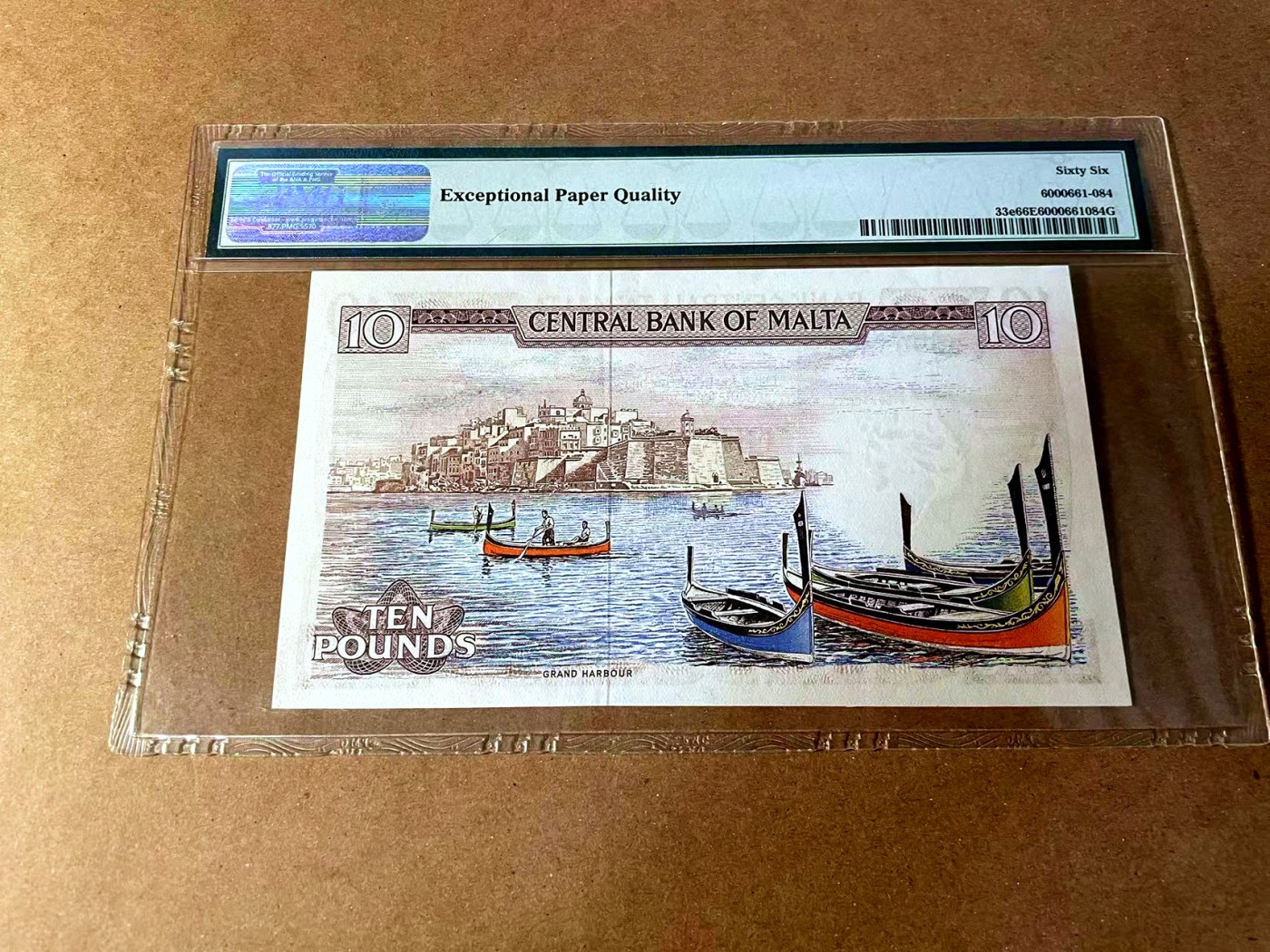 【Blue Auction】✨世界纸币精拍第449期【精】 【无47】马耳他 1973年10里拉 经典彩背 PMG66EPQ