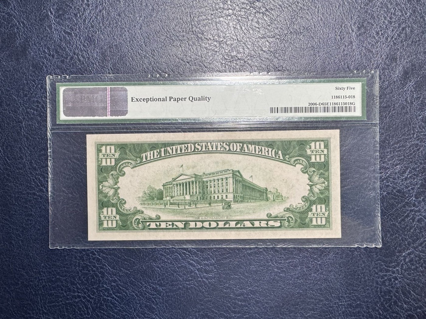 收藏联盟Quantum Auction 第332期拍卖  美国联邦1934年10美元 PMG65