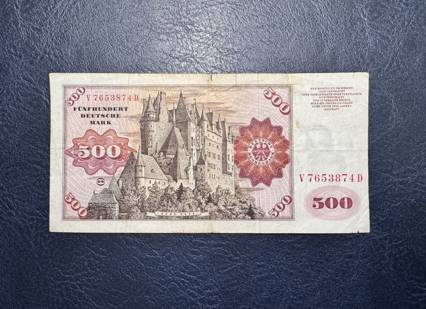 收藏联盟Quantum Auction 第332期拍卖  德国联邦1970年500马克 品相如图 大副