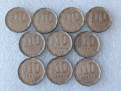第一海外回流一元起拍收藏 散币专场 第73期 - 阿根廷60年代10比索 10枚
