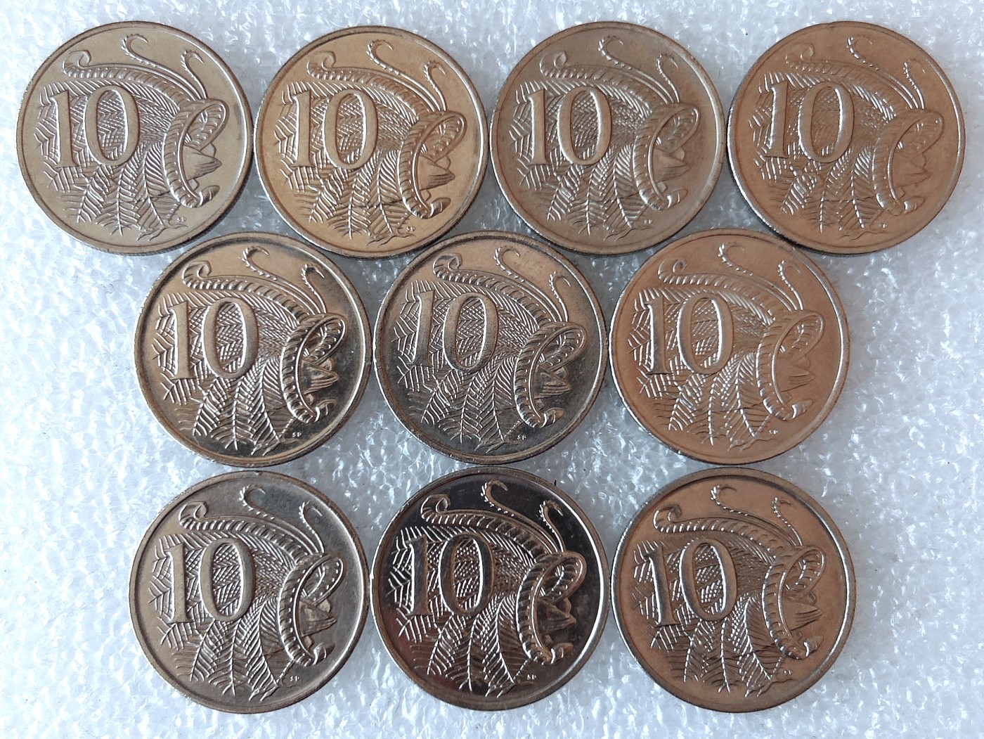 第一海外回流一元起拍收藏 散币专场 第73期 澳大利亚10分琴鸟 10枚