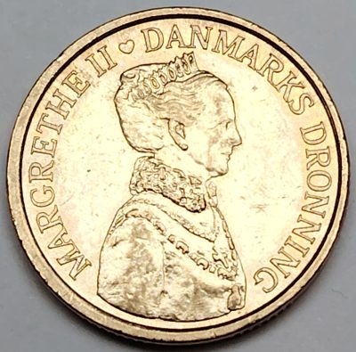 布加迪🐬～世界钱币🌾第 92 期 /  丹麦泰国等各国币 - 丹麦🇩🇰 2012年 20克朗 玛格丽特二世女王登基40周年纪念币