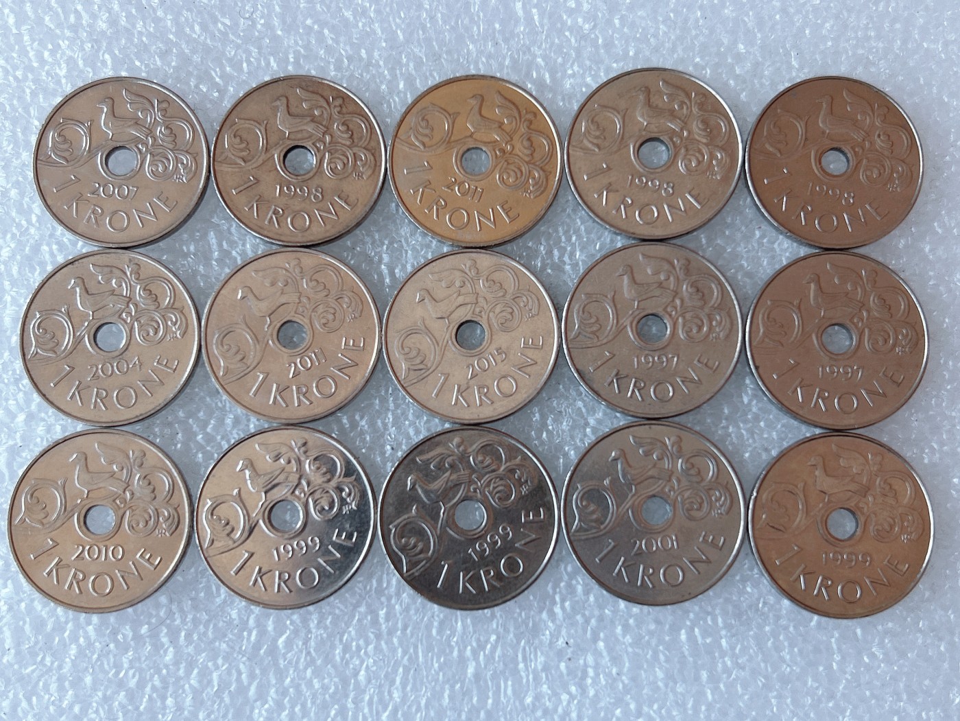 第一海外回流一元起拍收藏 散币专场 第73期 挪威1克朗 15枚