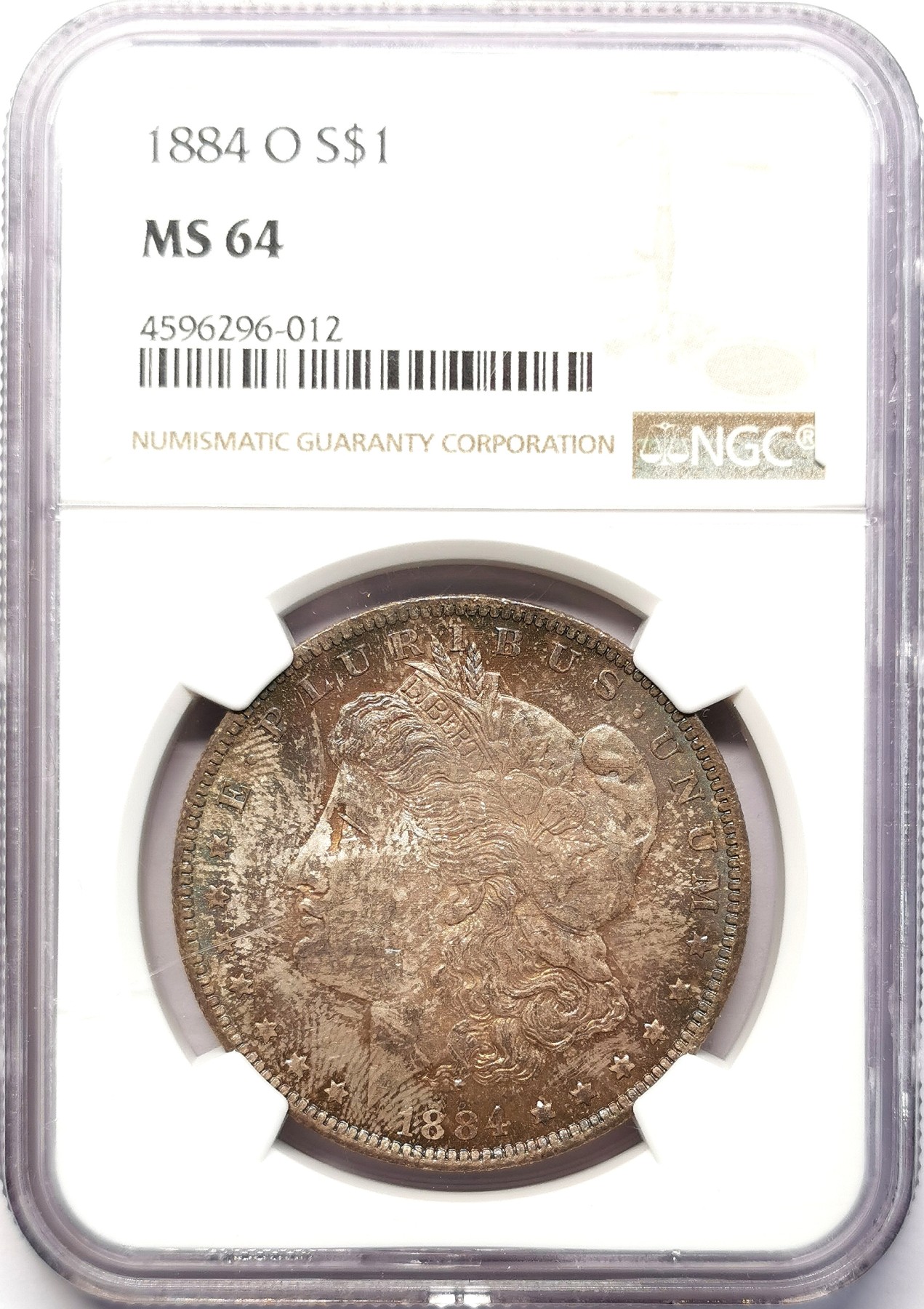 凡希社世界钱币微拍第二百六十四期 1884O美国摩根壹元NGC-MS64