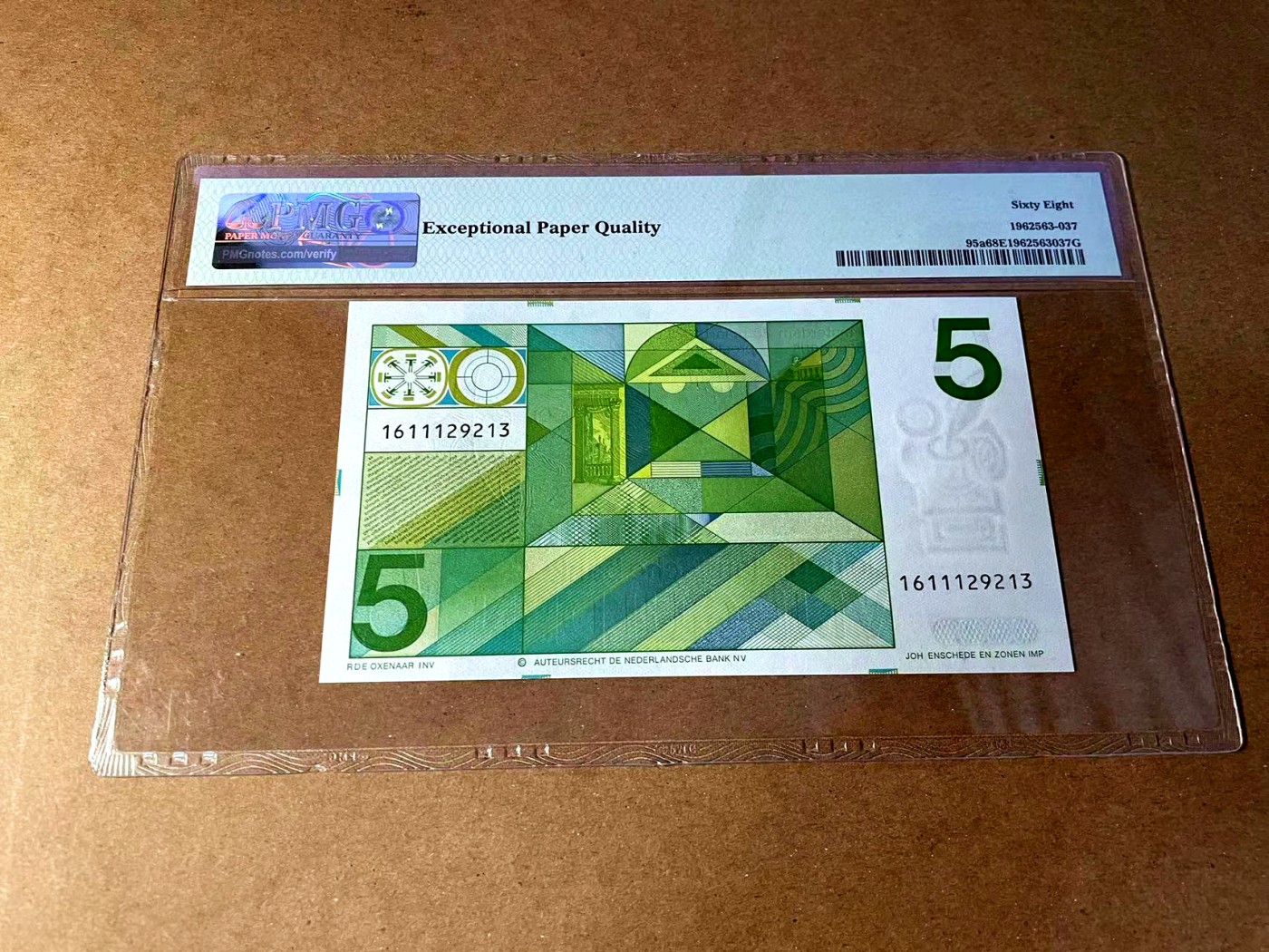 【Blue Auction】✨世界纸币精拍第451期【精】 【无47】荷兰 人像版 1973年5盾 PMG68EPQ 超高分