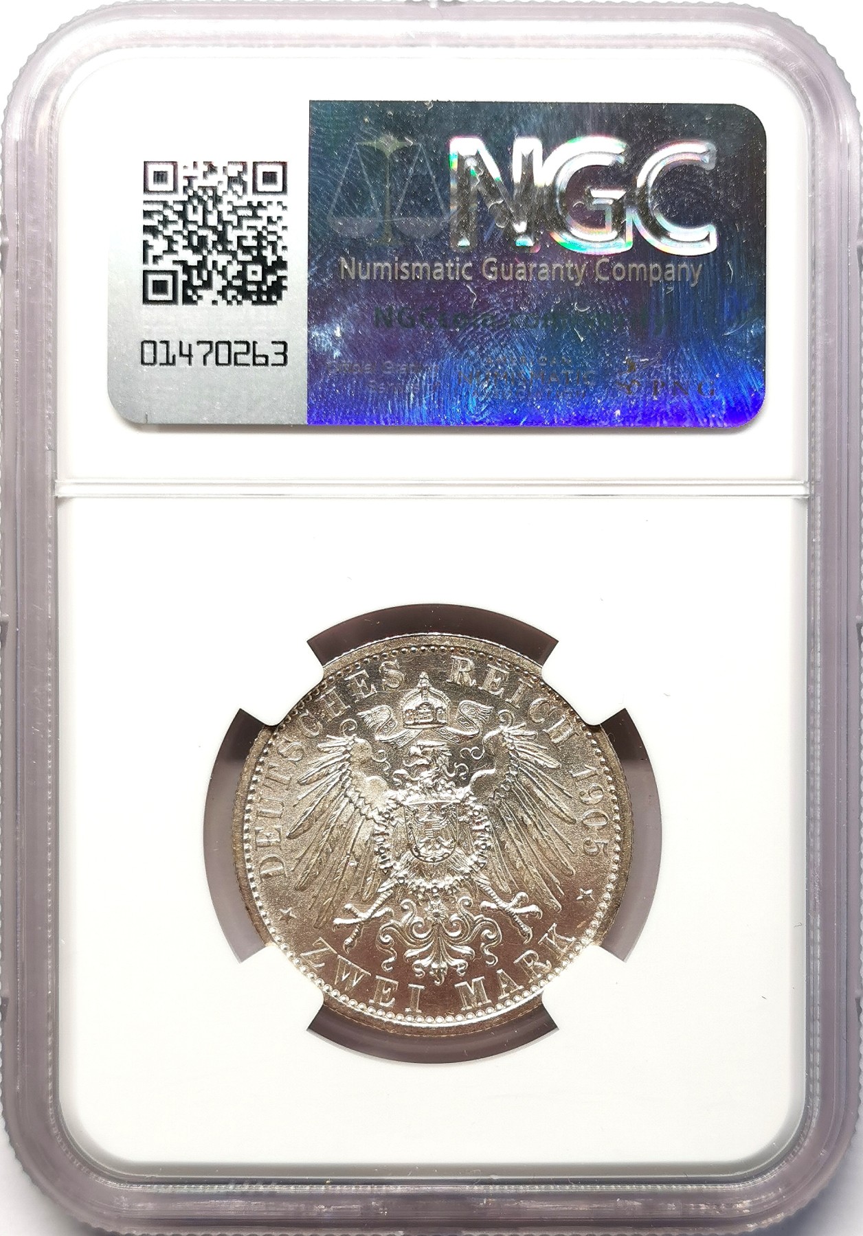 凡希社世界钱币微拍第二百六十四期 1905施瓦茨堡-桑德豪森2马克NGC-MS63