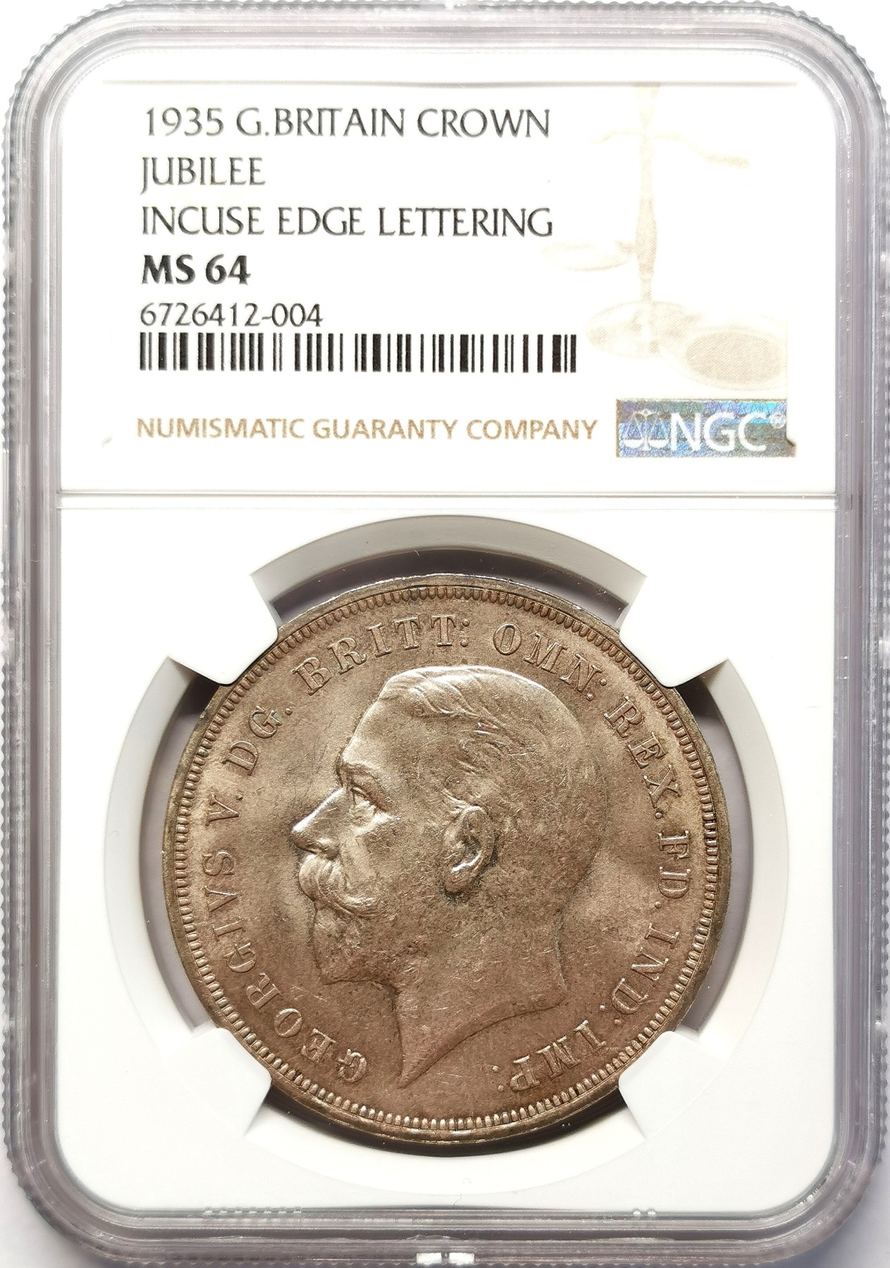 凡希社世界钱币微拍第二百六十四期 1935英国乔五木马马剑NGC-MS64