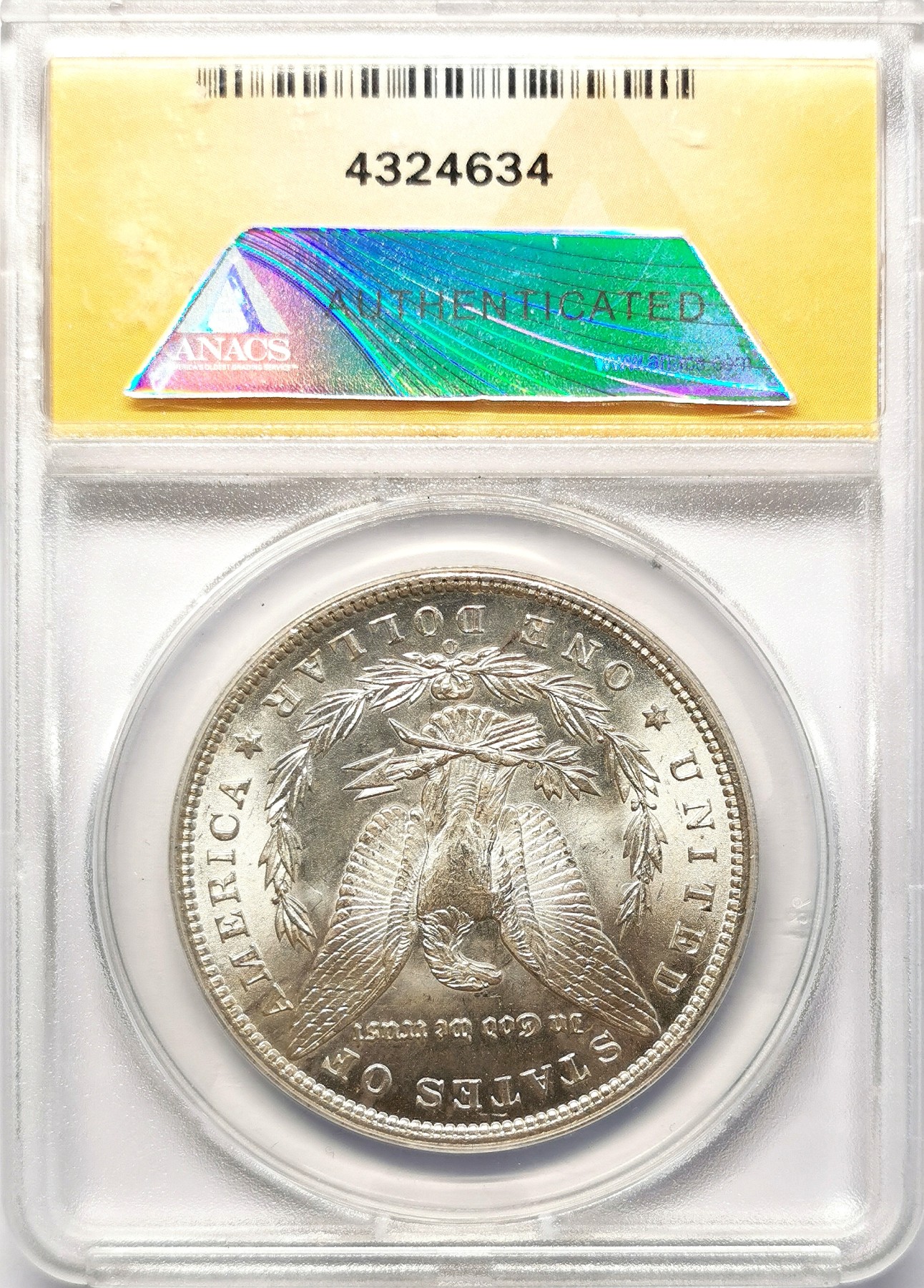 凡希社世界钱币微拍第二百六十四期 1898O美国摩根壹元ANACS-MS65