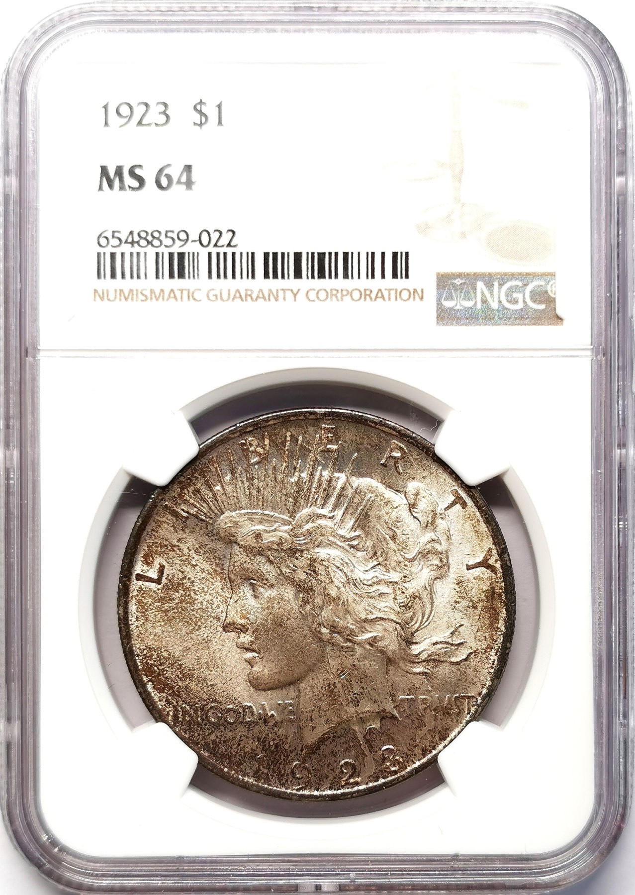 凡希社世界钱币微拍第二百六十四期 1923美国和平壹元NGC-MS64