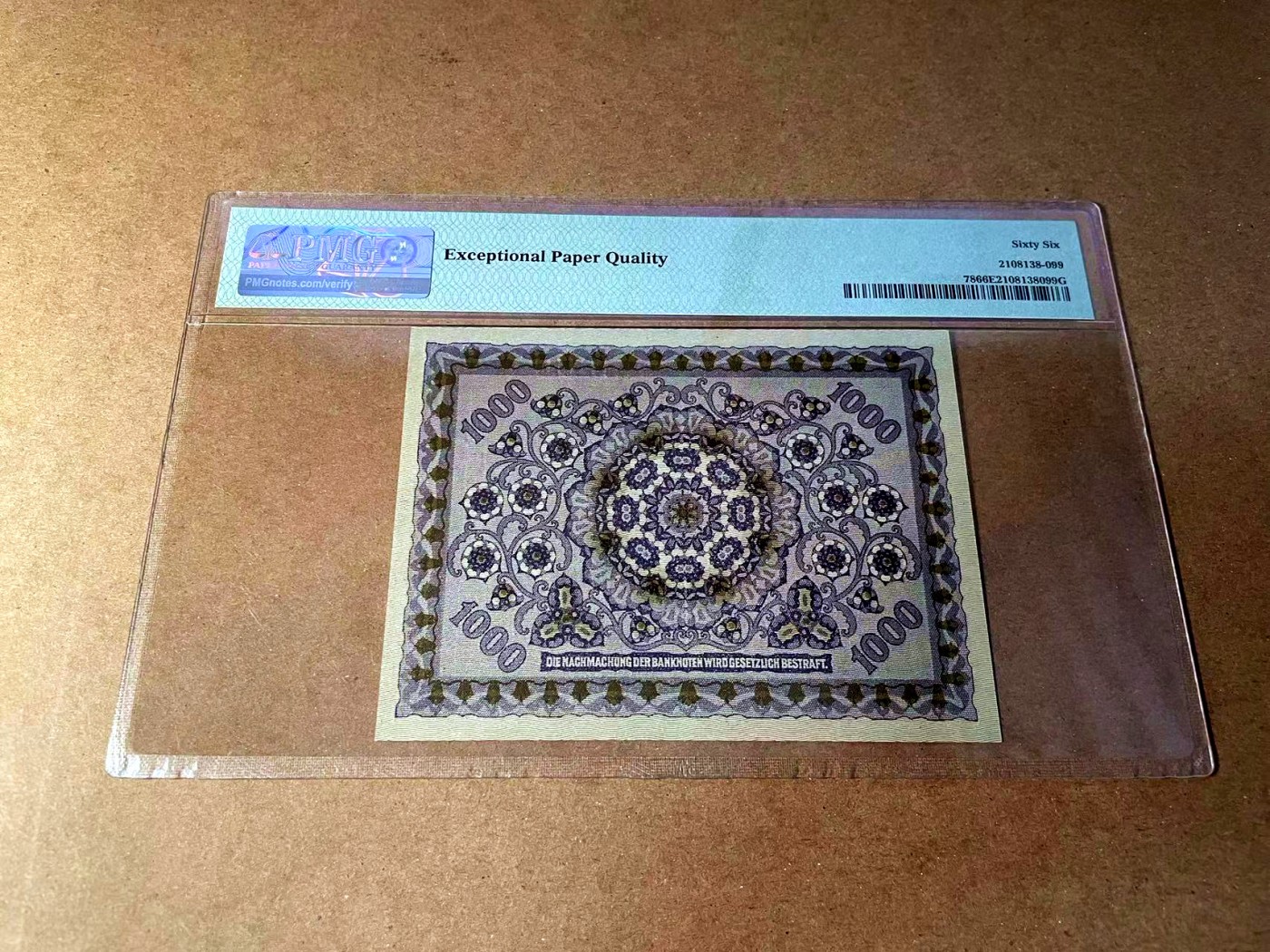 【Blue Auction】✨世界纸币精拍第451期【精】 奥地利 1922年1000克朗 PMG66EPQ 