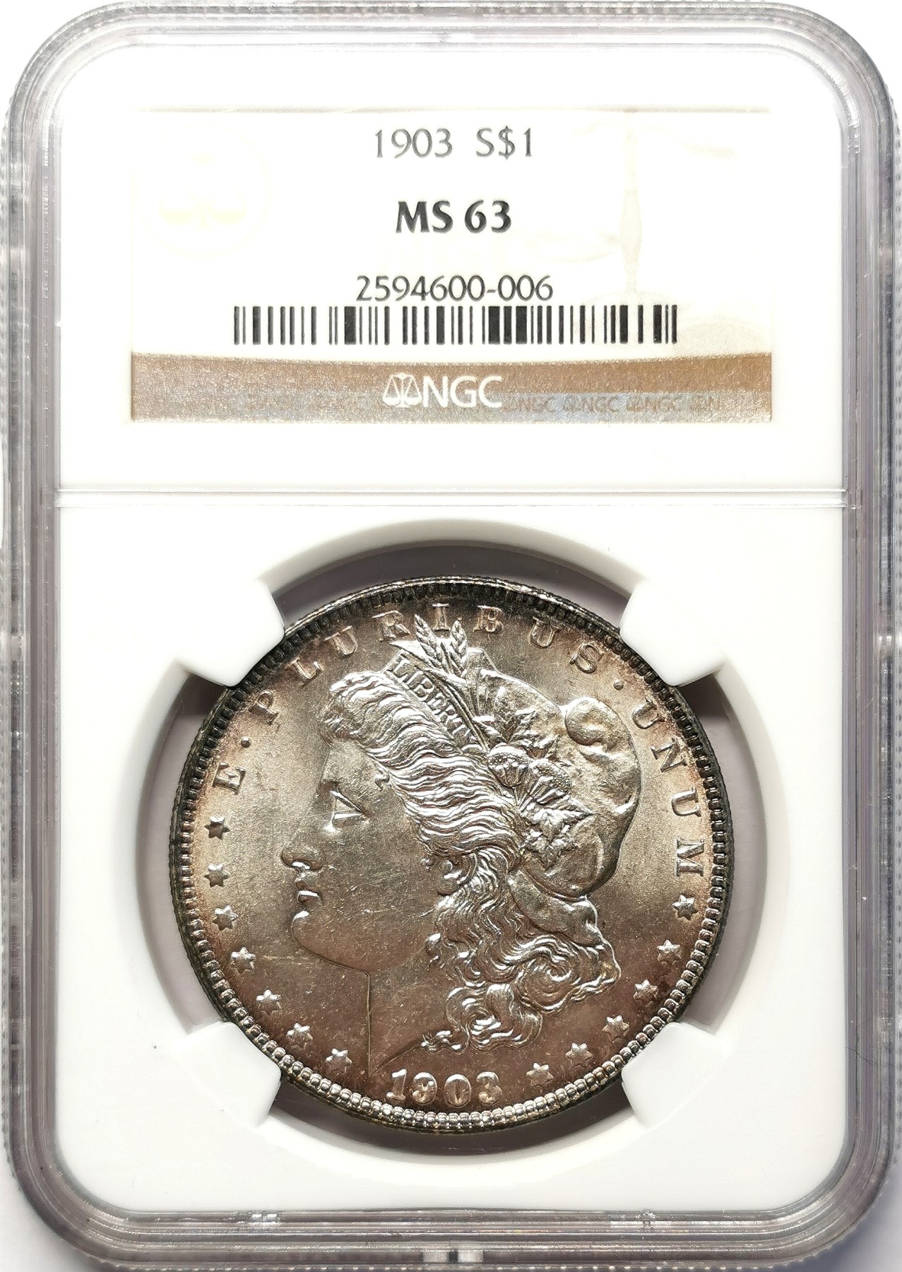 凡希社世界钱币微拍第二百六十四期 1903美国摩根壹元NGC-MS63