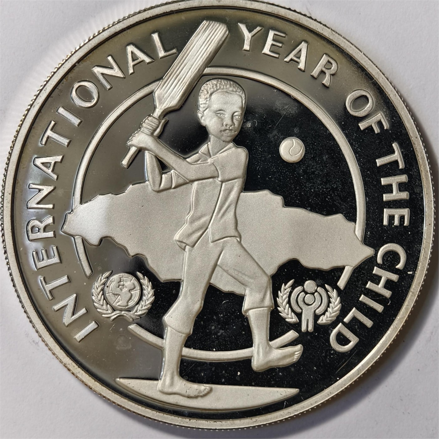 紫瑗钱币——第332期拍卖 牙买加 1979年 国际儿童年 10元 23.32克 0.925银 精制