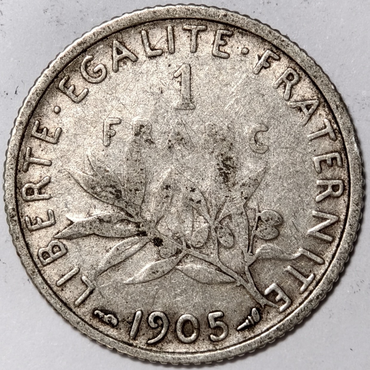 紫瑗钱币——第332期拍卖 法国 1905年 播种女神 1法郎 5克 0.835银
