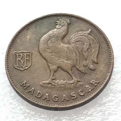 外币初藏 第二场 - 法属马达加斯加1943年雄鸡一法郎