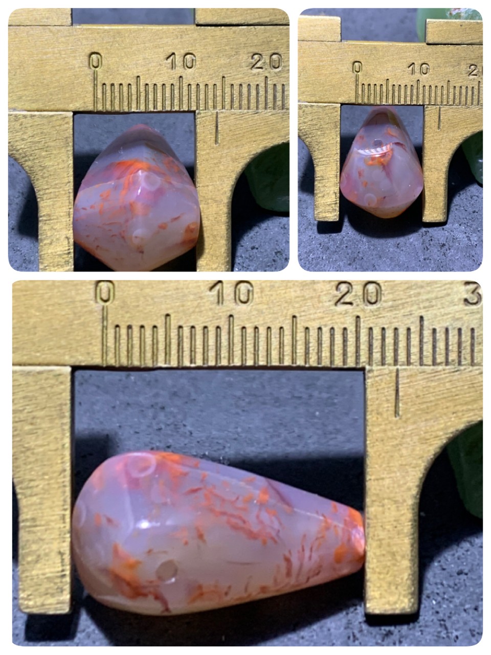 精美川料荔枝冻飘红南红玛瑙一体鲨鱼背佛头三通一个