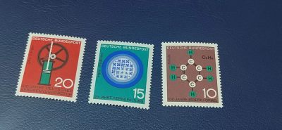 德国邮票专场，都是套票！ - 德国邮票一套，1964年发行，西德苯分子原子核裂变四冲程内燃机3全，品相如图