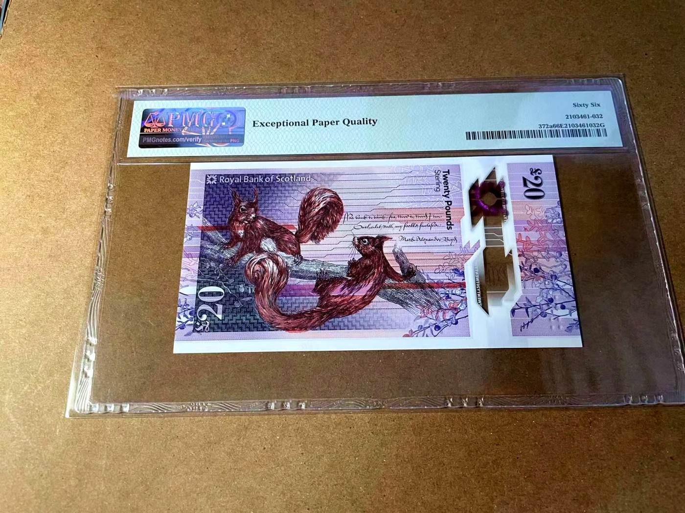 【Blue Auction】✨世界纸币精拍第451期【精】 【无47】苏格兰 2019年20镑 PMG66EPQ 