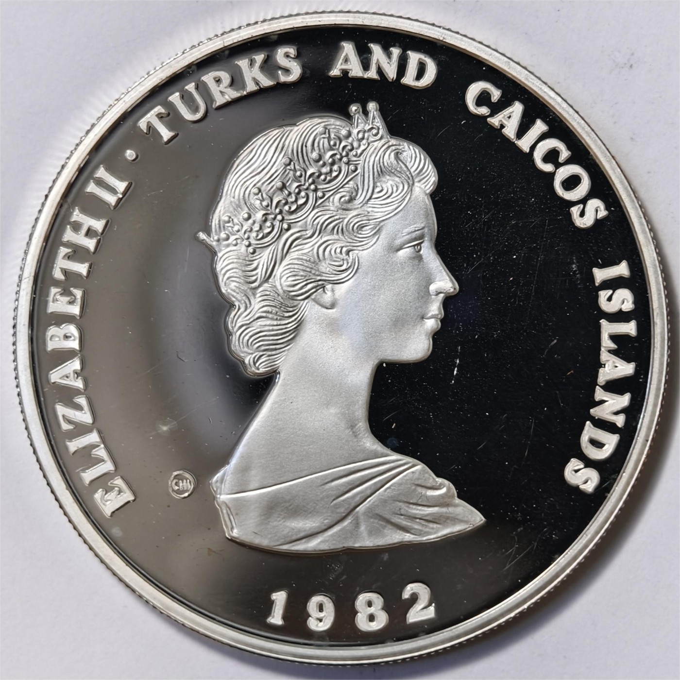 紫瑗钱币——第332期拍卖 特克斯与凯恩斯 1982年 国际儿童年 10克朗 23.32克 0.925银 精制