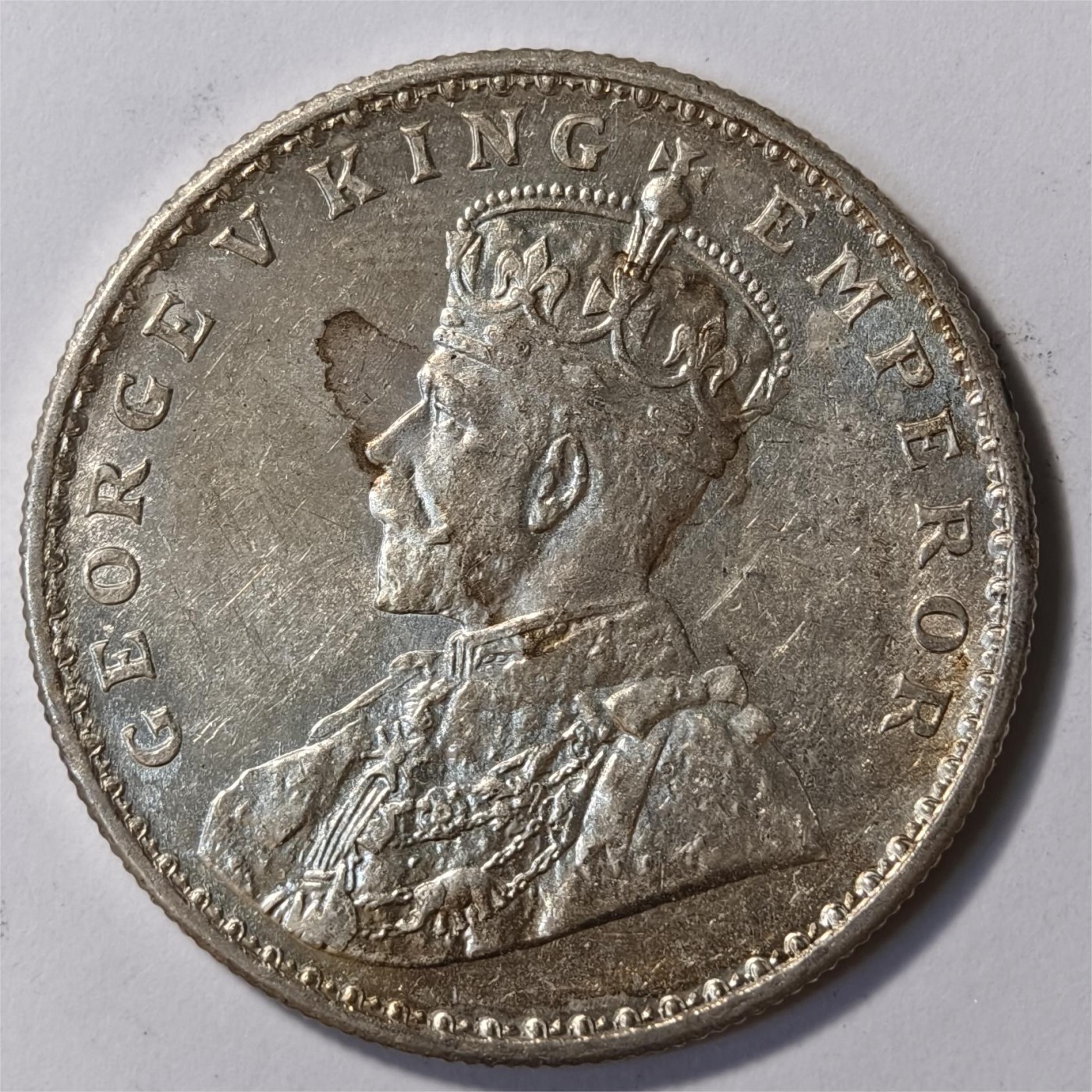 紫瑗钱币——第332期拍卖 英属印度 1917年 C版 乔治五世 1卢比 11.67克 0.917银 UNC