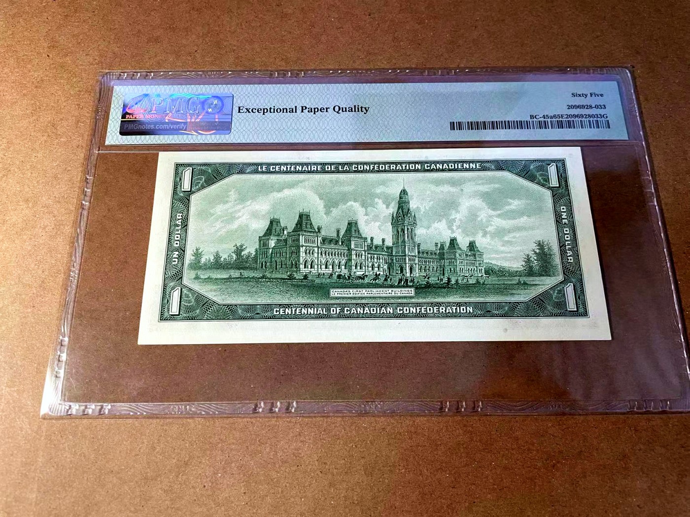 【Blue Auction】✨世界纸币精拍第451期【精】 加拿大 1967年1元 纪念钞 女王 PMG65EPQ 