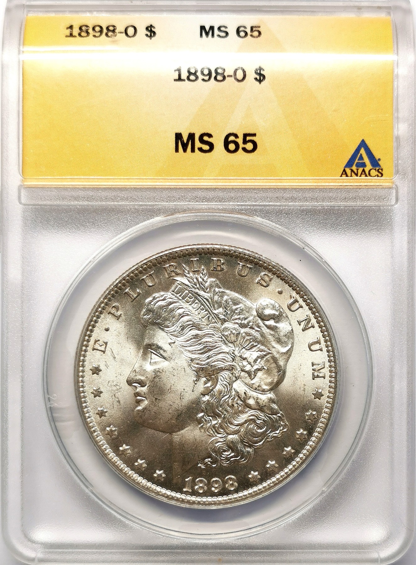 凡希社世界钱币微拍第二百六十四期 1898O美国摩根壹元ANACS-MS65