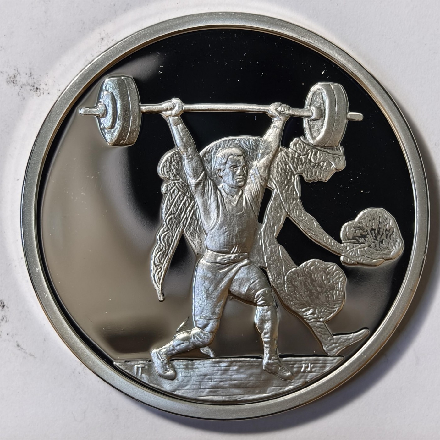 紫瑗钱币——第332期拍卖 希腊 2003年 雅典奥运会 古代与现代举重 10欧元 34克 0.925银 精制