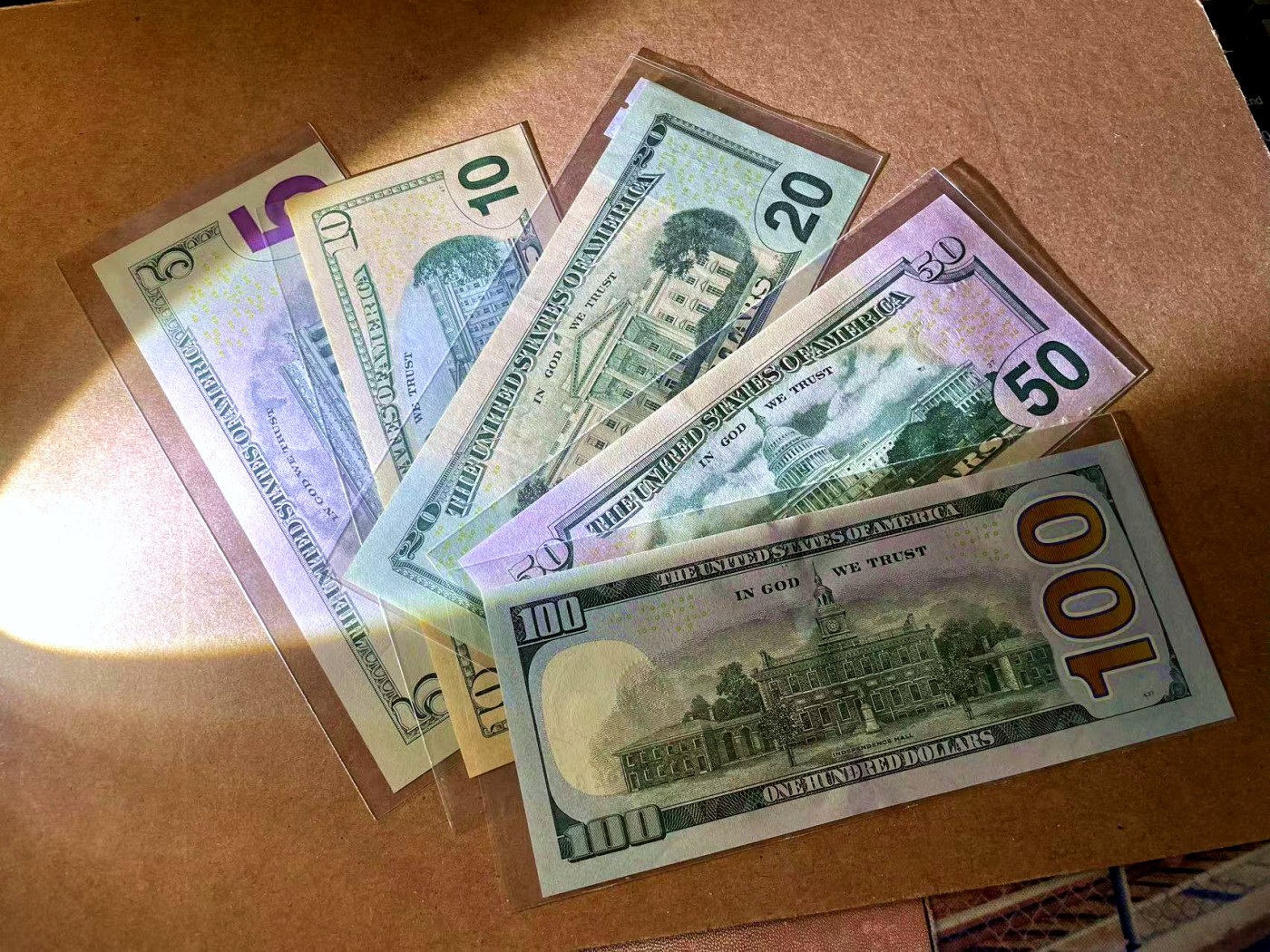 【Blue Auction】✨世界纸币精拍第451期【精】 【一组5张】美国 2004-2017年 5-100美金 全新UNC