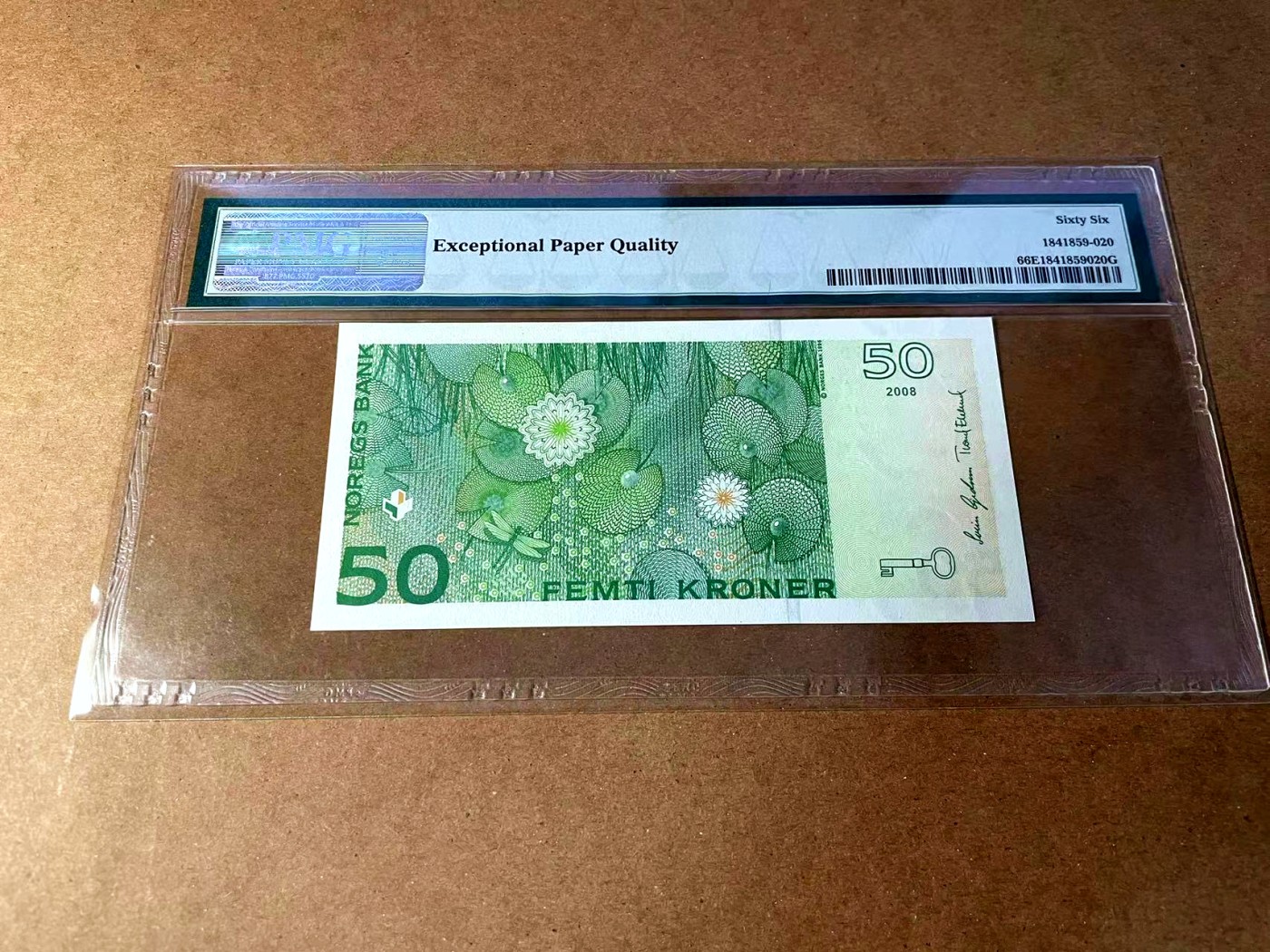 【Blue Auction】✨世界纸币精拍第451期【精】 【无47】挪威 2008年50克朗 PMG66EPQ 