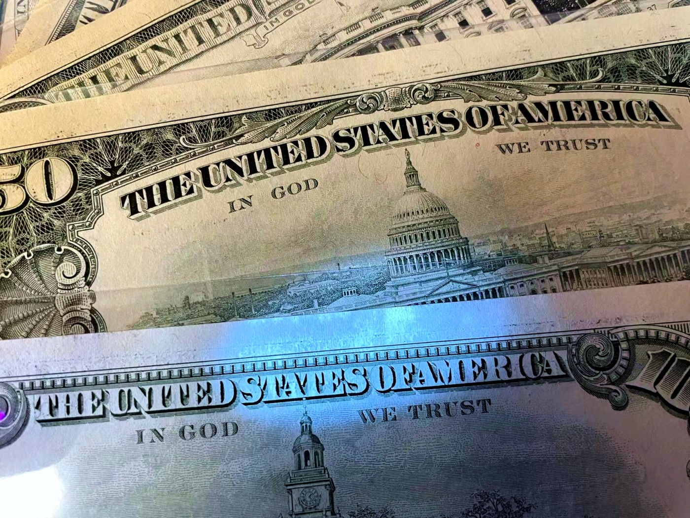 【Blue Auction】✨世界纸币精拍第451期【精】 【一组9张】美国 1985-2017年 1-100美金一组 UNC/UNC-