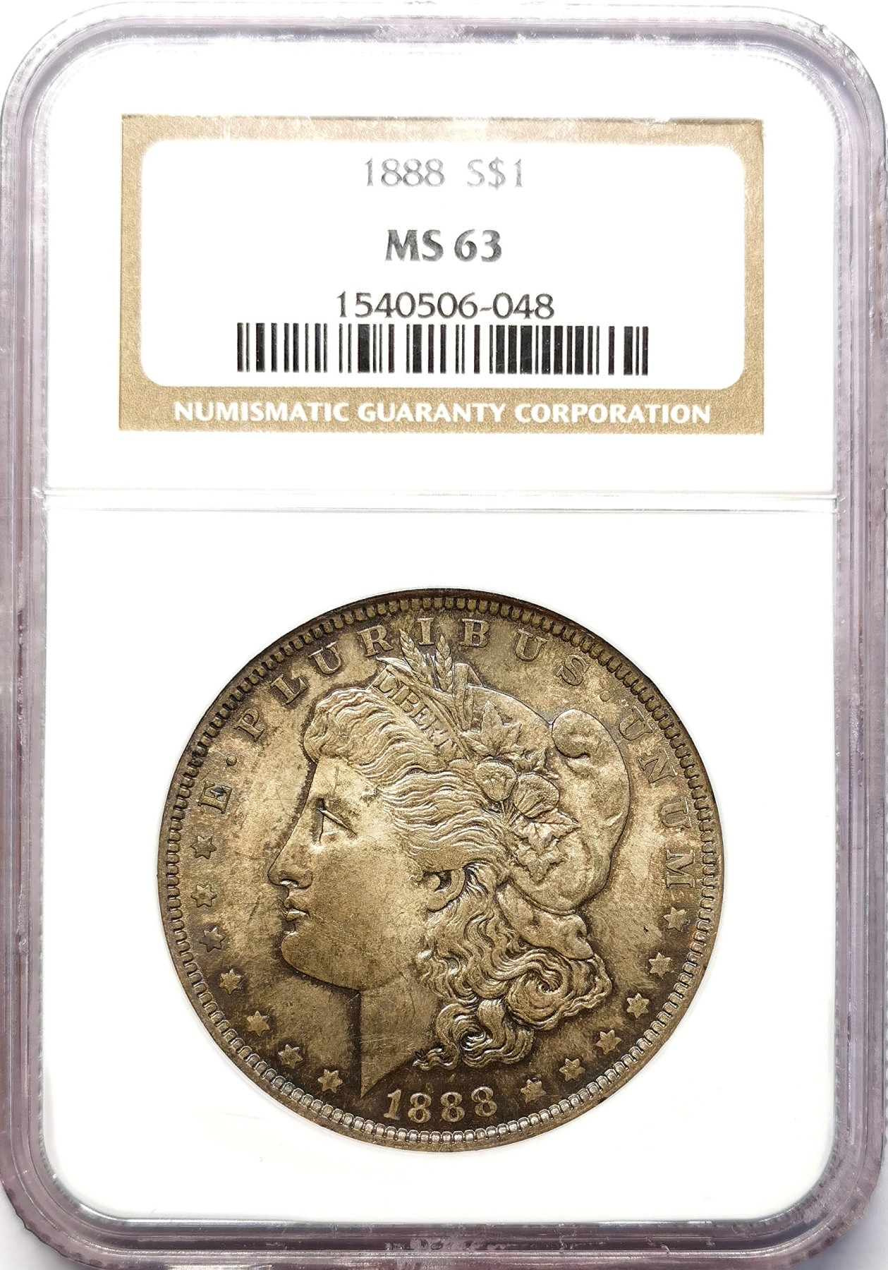 凡希社世界钱币微拍第二百六十四期 1888美国摩根壹元NGC-MS63