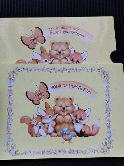 道一币馆币章第四十七场 - 原包装 荷兰2001年幼儿套装版 最后的荷兰盾套币六枚