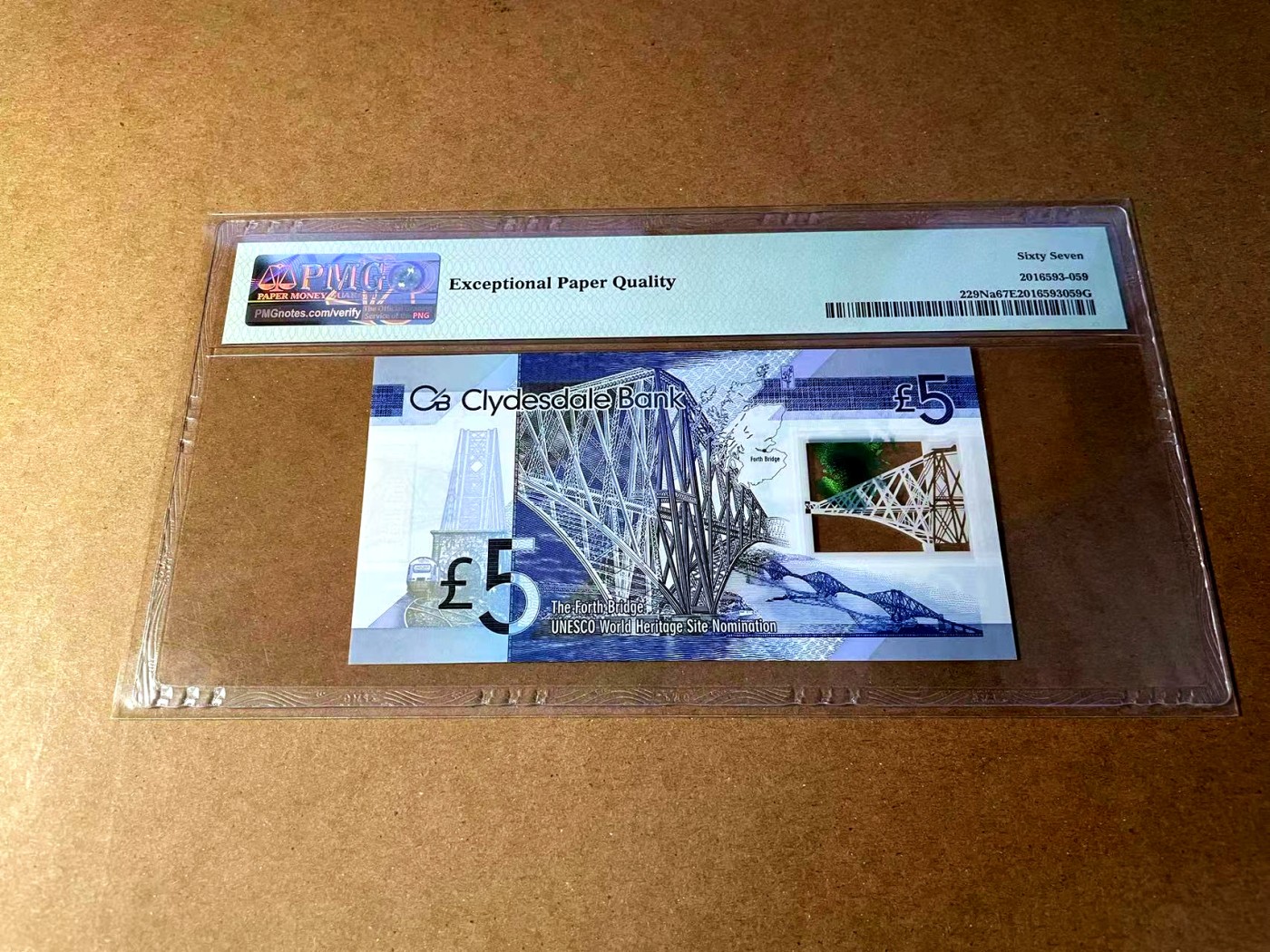 【Blue Auction】✨世界纸币精拍第451期【精】 【FB/1冠无47 88尾】苏格兰2015年5镑 PMG67EPQ 高分