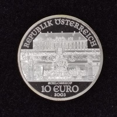 巴斯克收藏第243期 纪念币专场 4月 2/3/4 号三场连拍 全场包邮 - 奥地利 2003年 10欧元精制纪念银币 施洛斯霍夫城堡