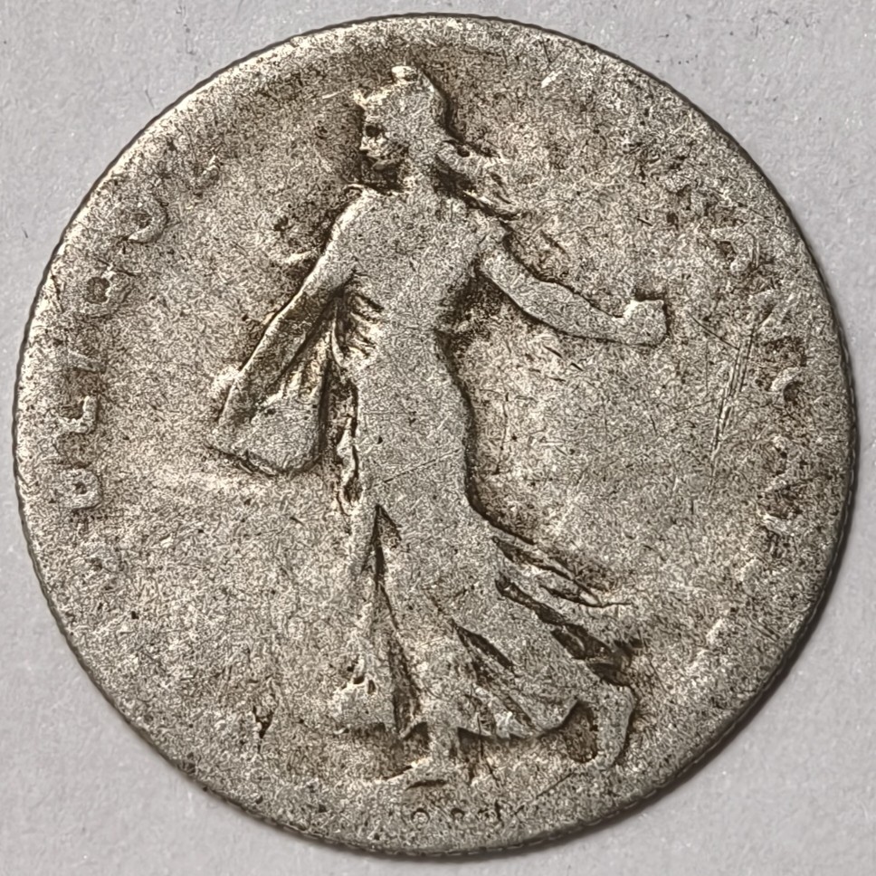 紫瑗钱币——第332期拍卖 法国 1898年 播种女神 50分 2.5克 0.835银