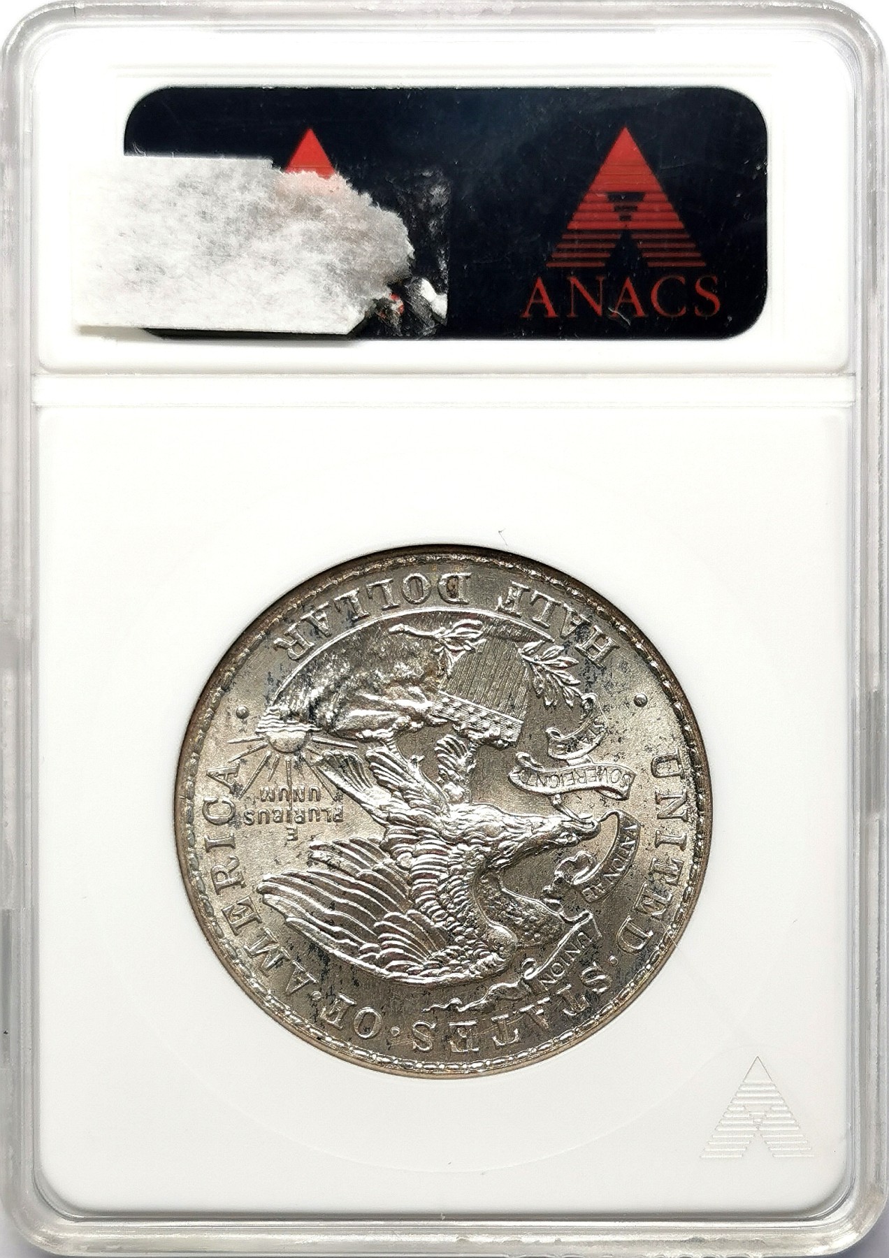 凡希社世界钱币微拍第二百六十四期 1918美国林肯1/2Dol纪念银币ANACS-MS64灰彩银光，A记经典小白盒！