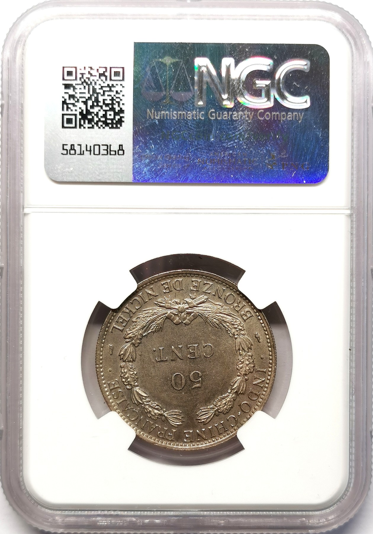 凡希社世界钱币微拍第二百六十四期 1946法属印度支那50分NGC-MS64