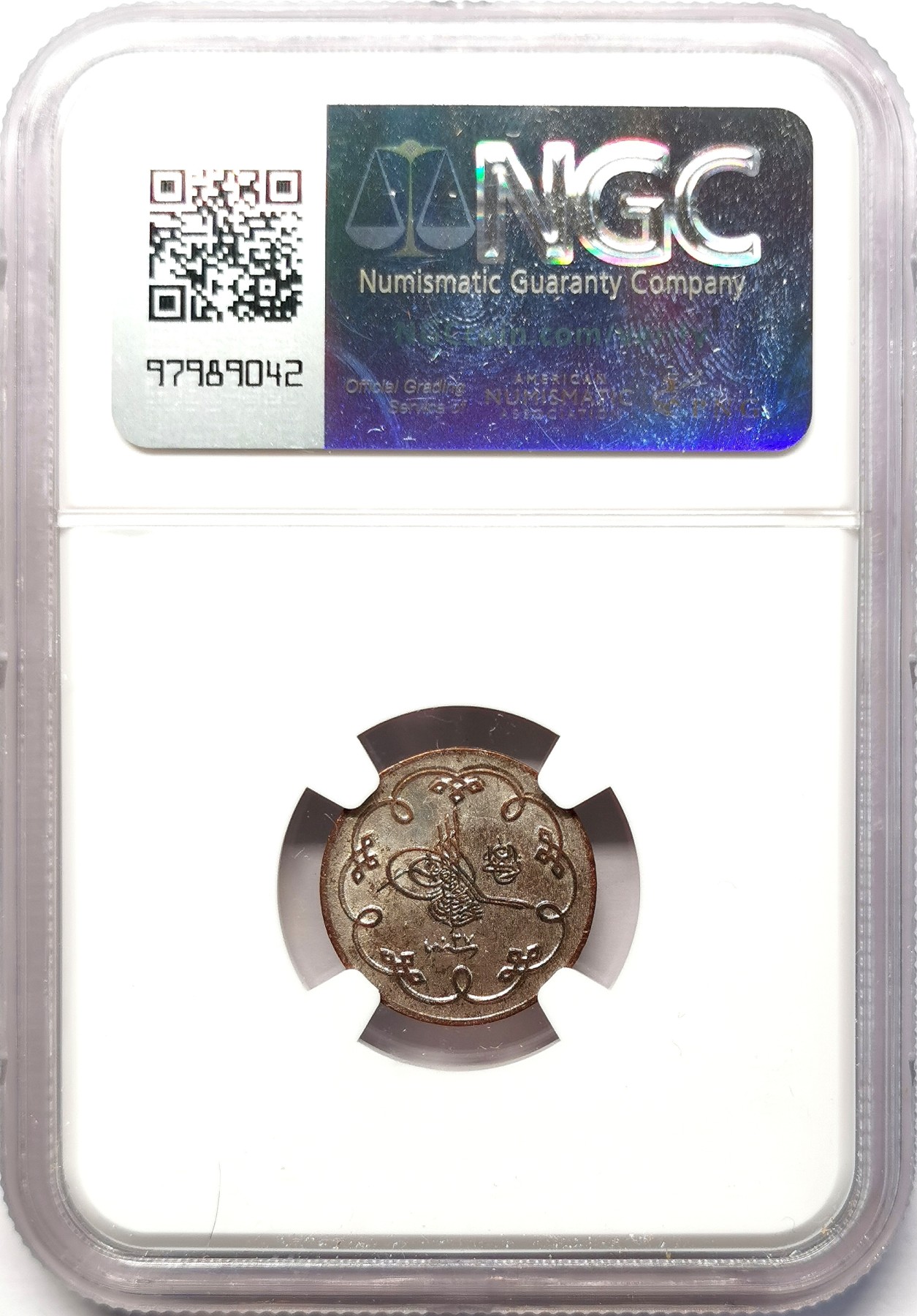 凡希社世界钱币微拍第二百六十四期 AH1293/27奥斯曼土耳其10Para低银辅币NGC-MS62