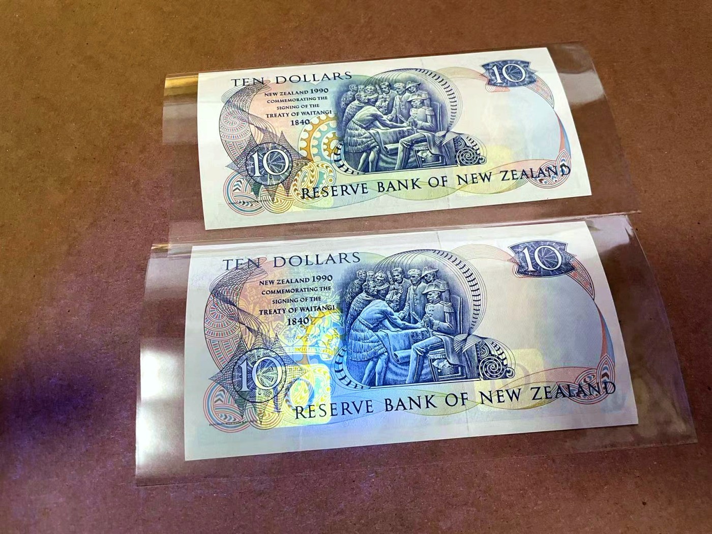 【Blue Auction】✨世界纸币精拍第451期【精】 【AAA冠 一组2张】新西兰 1990年 10元 花冠女王 全新UNC