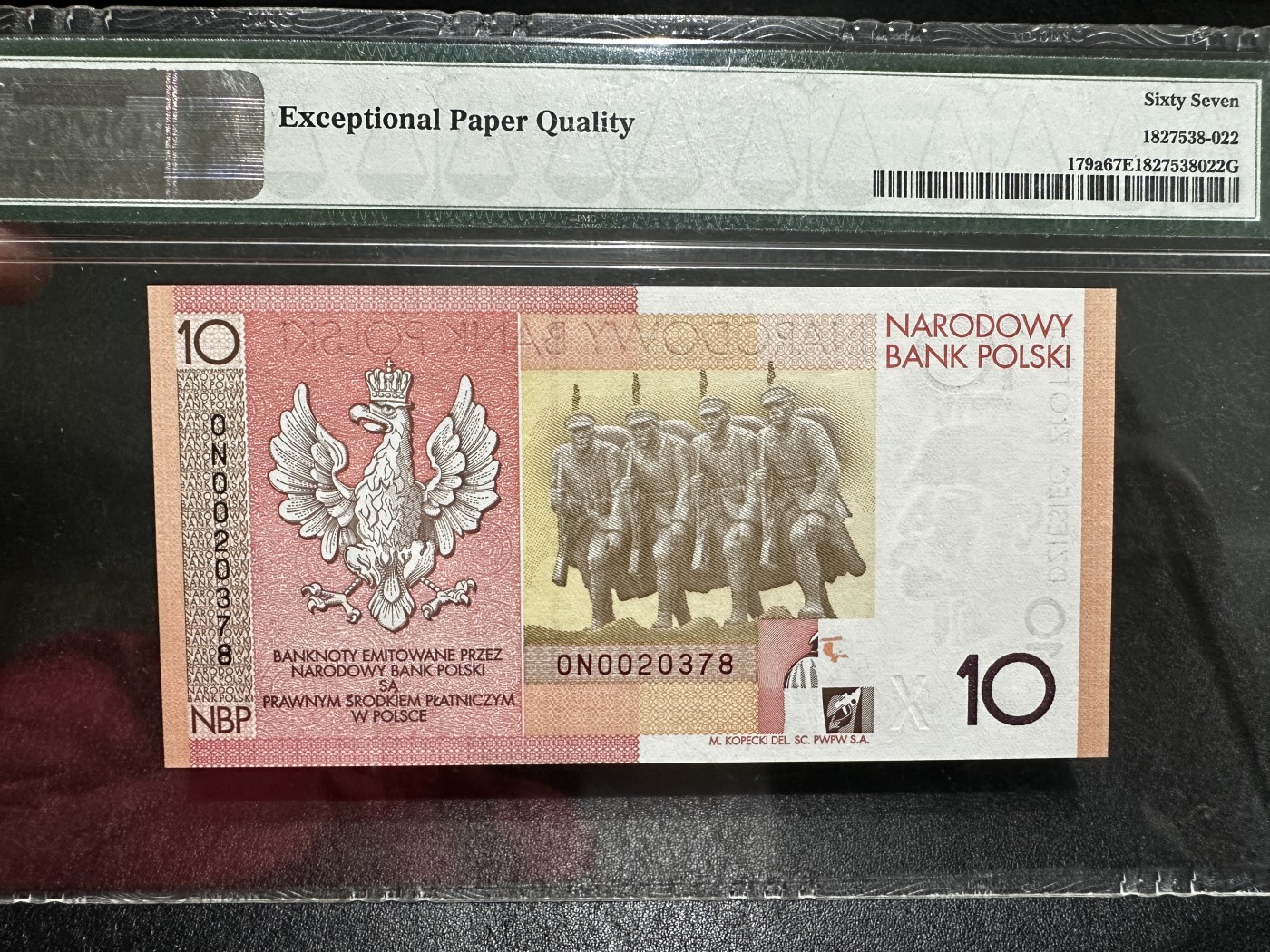 《外钞收藏家》第三百五十一期 2008年波兰10 PMG67 纪念钞