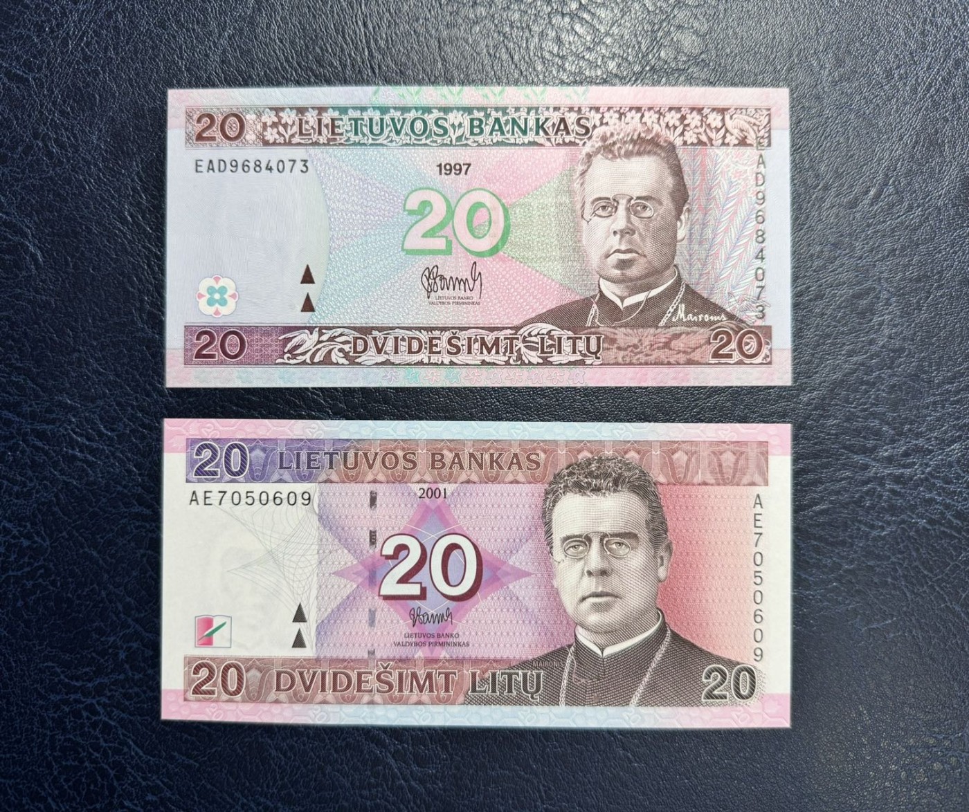 收藏联盟Quantum Auction 第332期拍卖  立陶宛1997-2001年20立特 品相全新UNC 