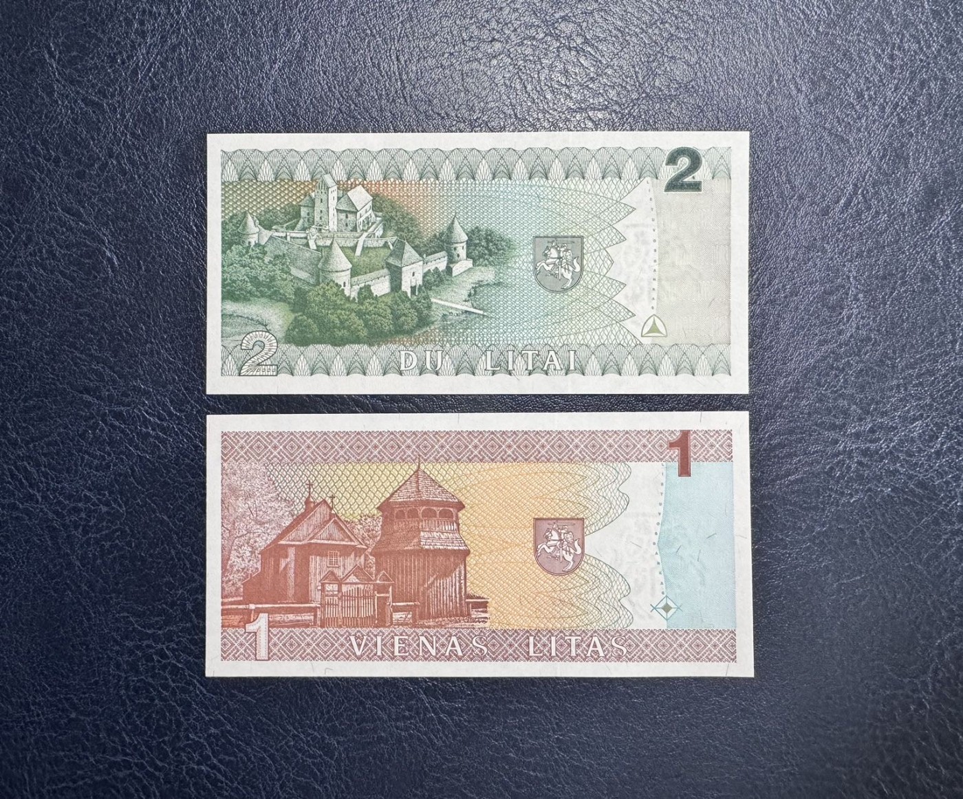 收藏联盟Quantum Auction 第332期拍卖  立陶宛1993-94年1和2立特 品相全新UNC 