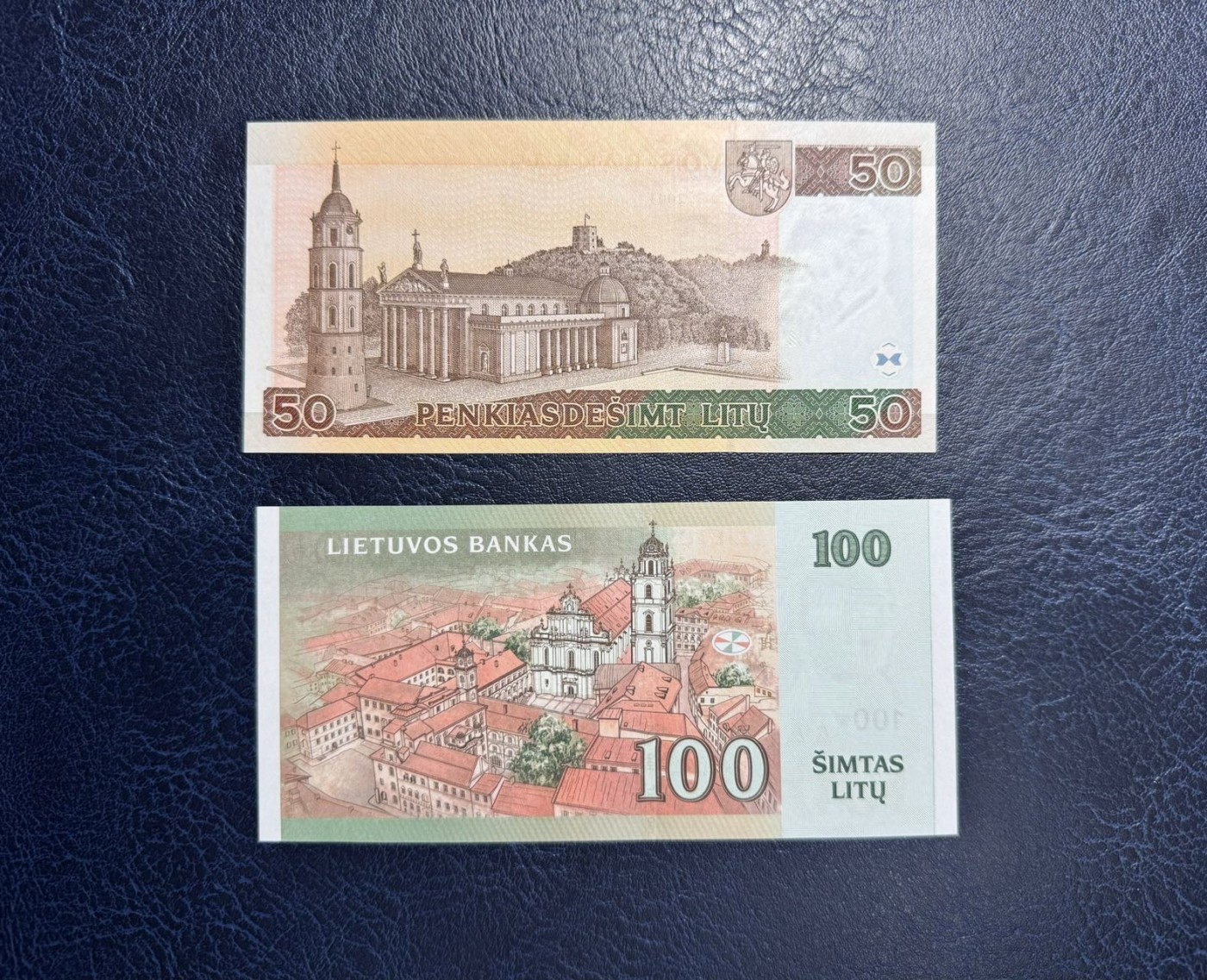 收藏联盟Quantum Auction 第332期拍卖  立陶宛2003-07年50和100立特 品相全新UNC 