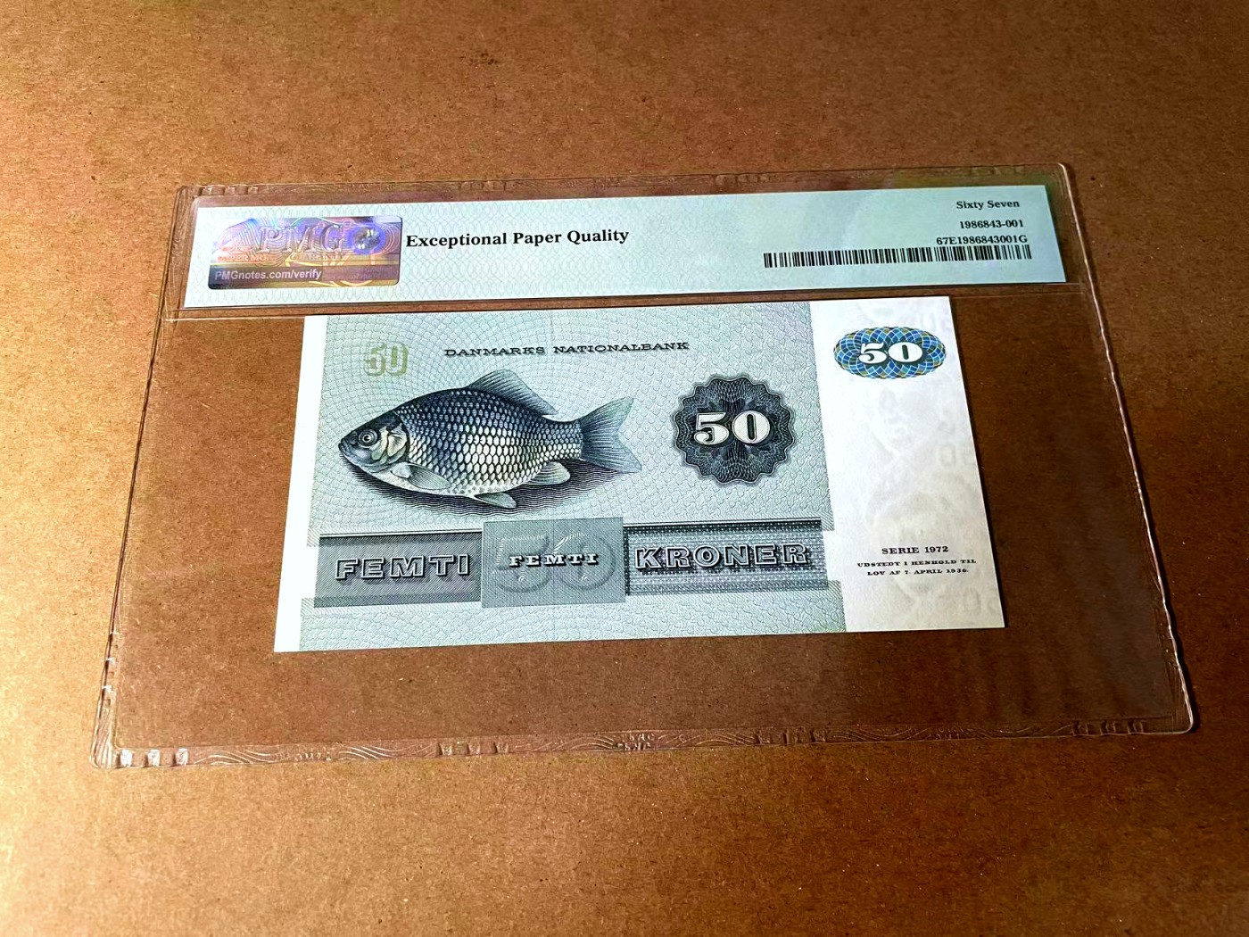 【Blue Auction】世界纸币精拍第452期——丹麦&瑞典专场 【p-unlisted】丹麦 1993年 50克朗 PMG67EPQ 高分