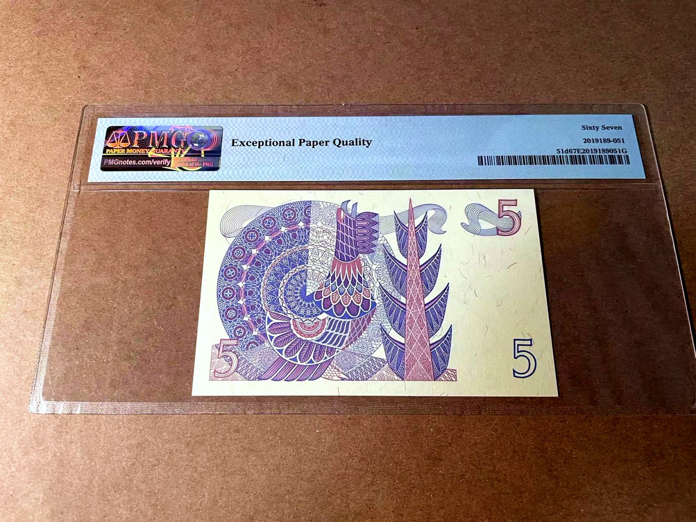 【Blue Auction】世界纸币精拍第452期——丹麦&瑞典专场 【p51d】瑞典 1978年5克朗 PMG67EPQ 高分