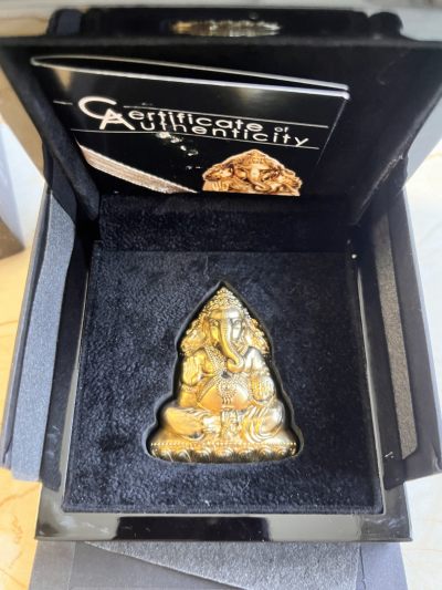 【海寧潮】库克2019年佛像2印度象头神迦尼萨3盎司镀金银币原价3200元