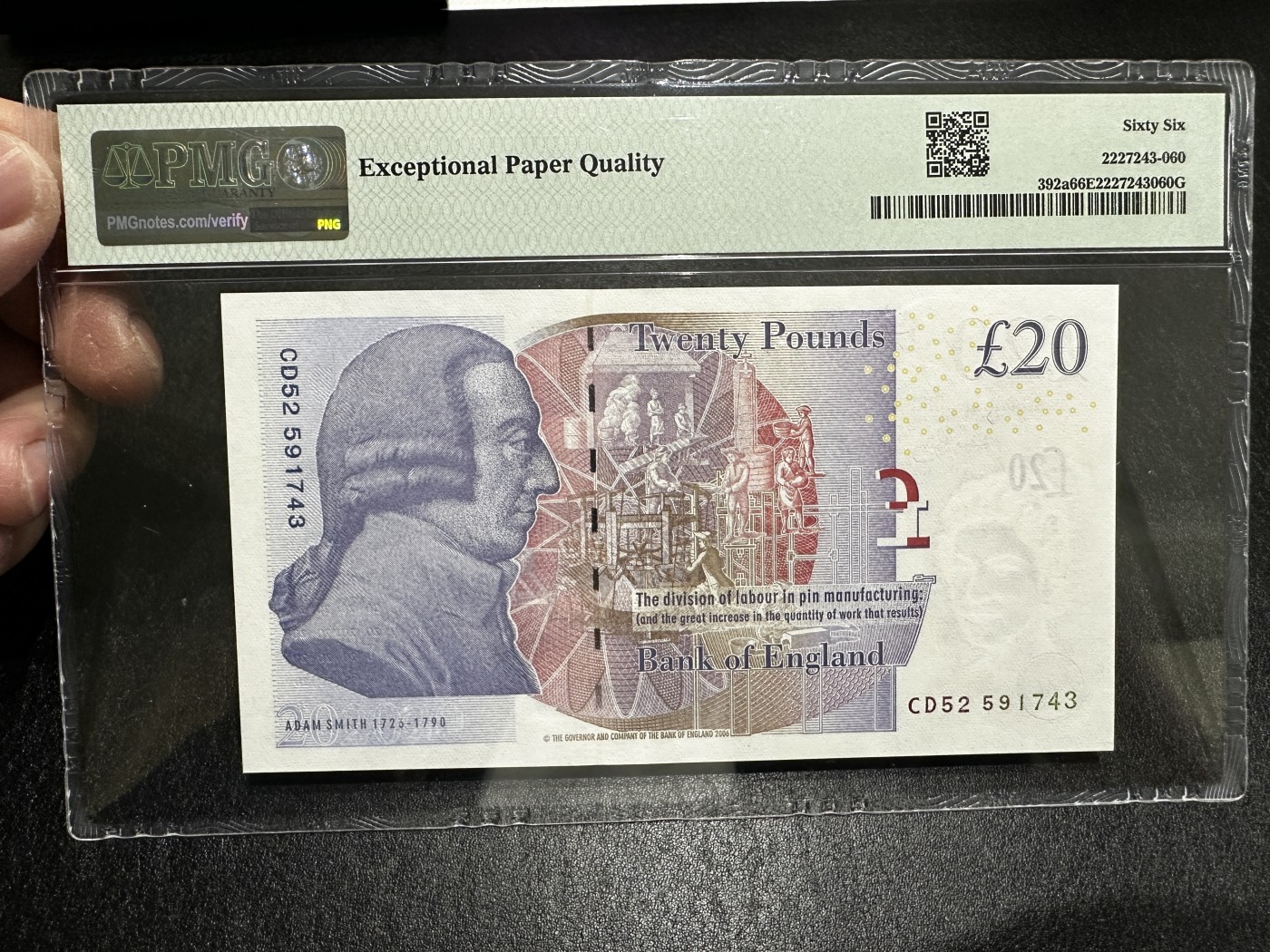 《外钞收藏家》第三百五十一期 2006年英国F序列20镑 PMG66