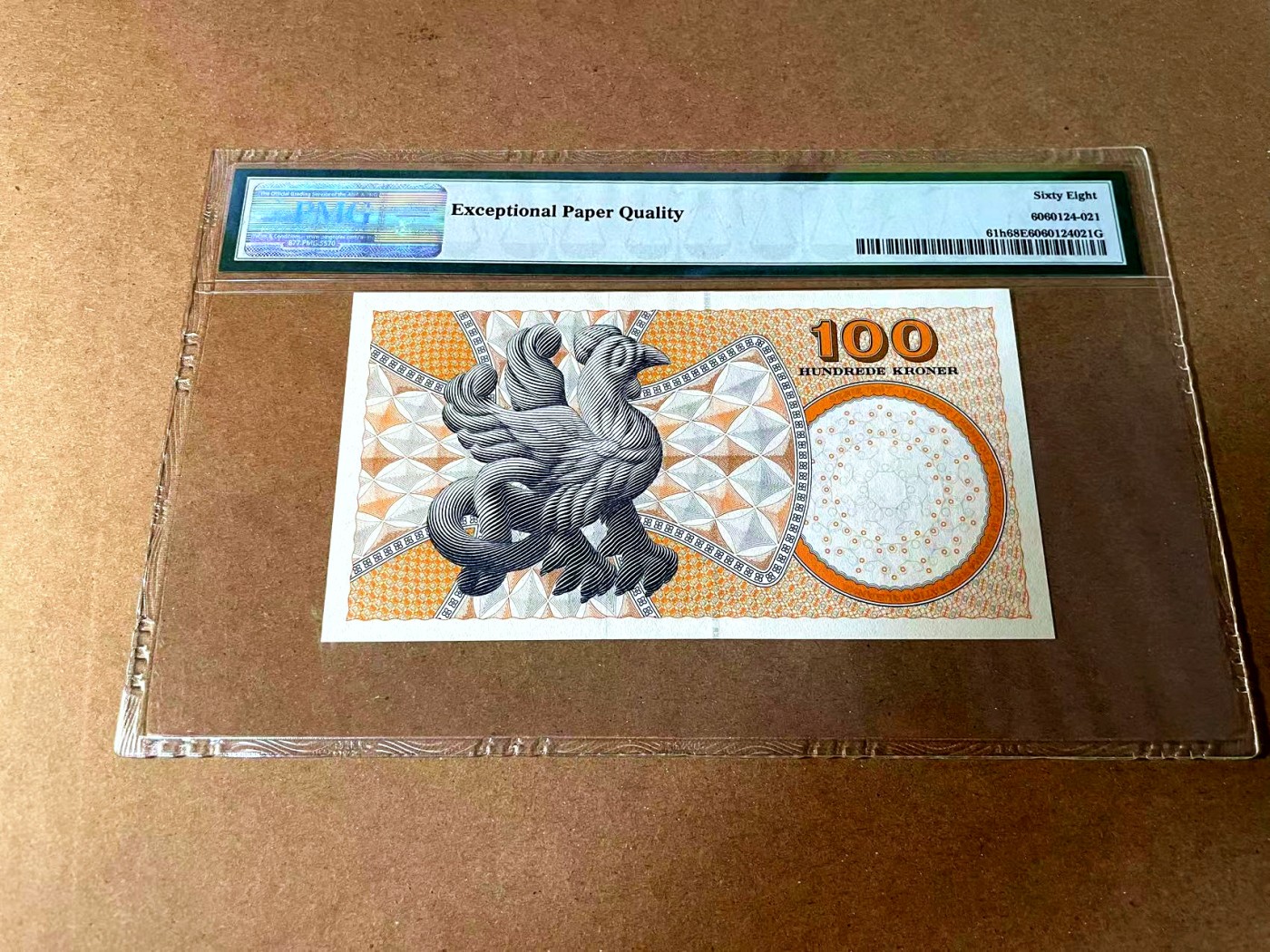 【Blue Auction】世界纸币精拍第452期——丹麦&瑞典专场 【p61h】丹麦 2007年 100克朗 PMG68EPQ 超高分