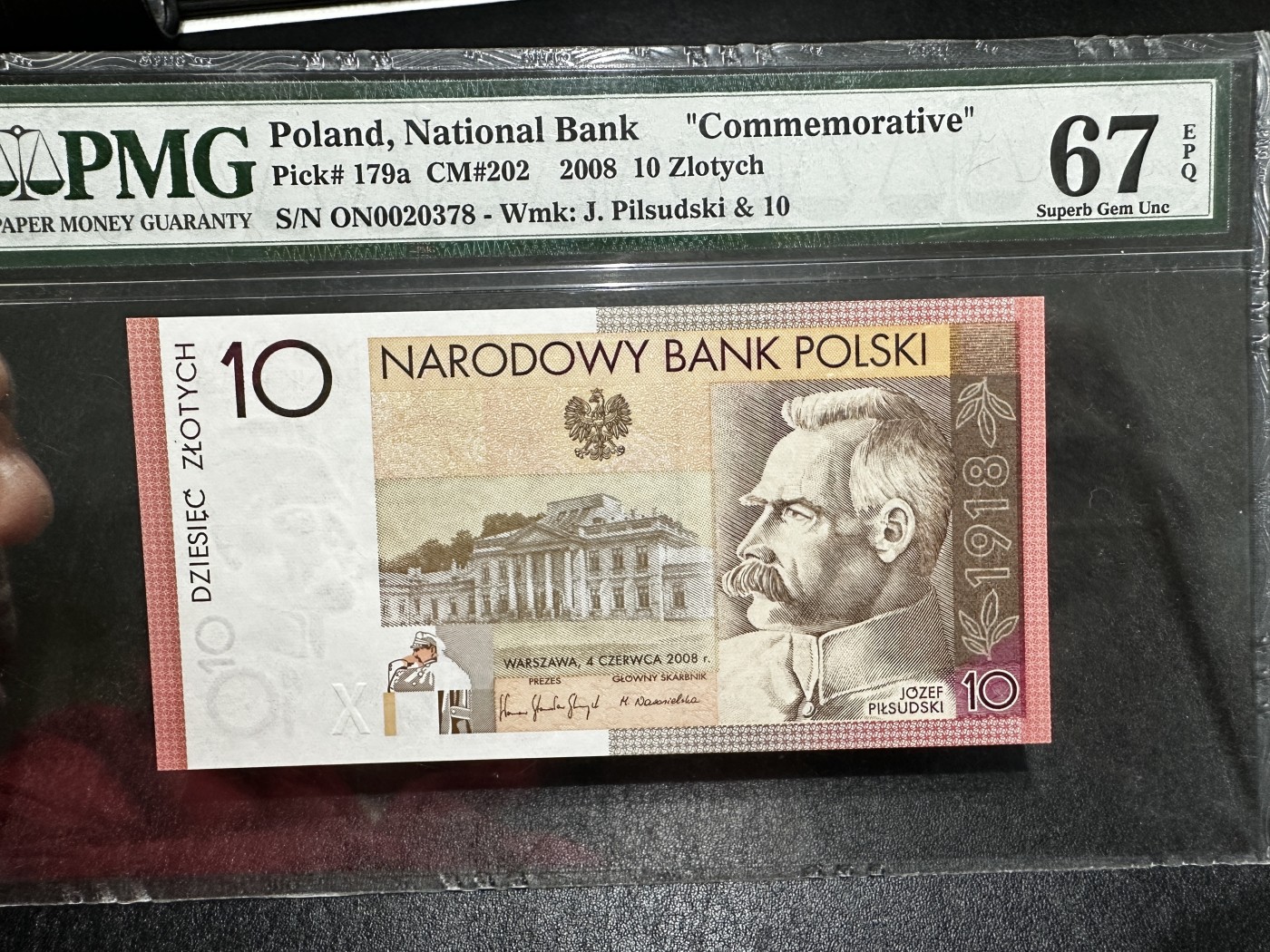 《外钞收藏家》第三百五十一期 2008年波兰10 PMG67 纪念钞