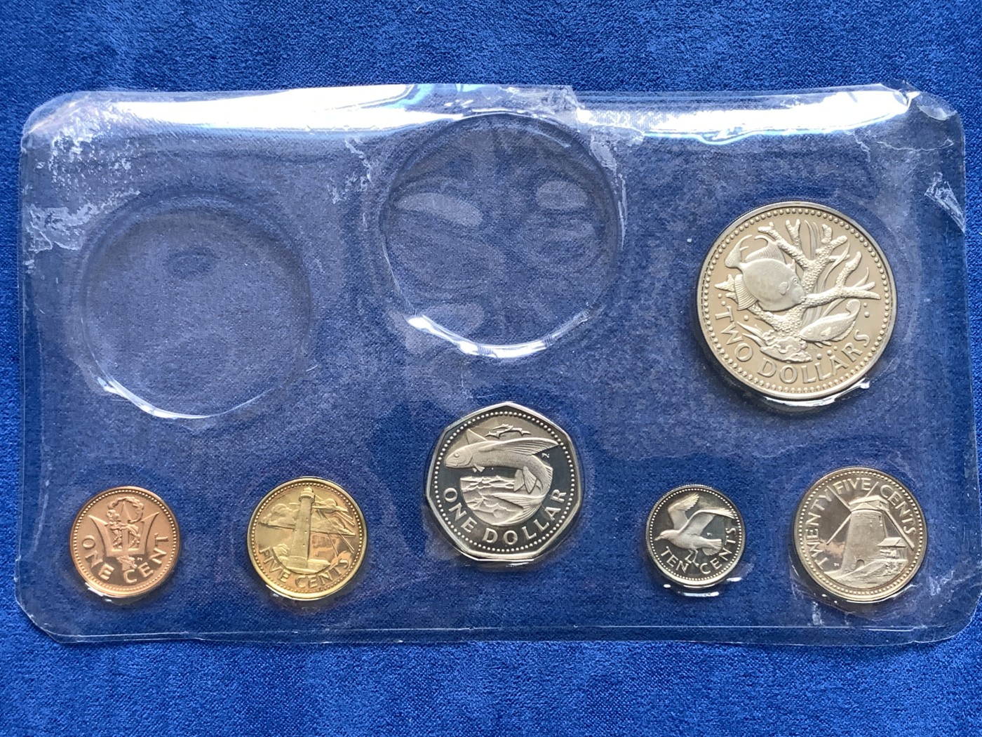 《竞宝斋》第251场-周日，周一2场连拍 (全场包邮) NGC PF67UC 巴巴多斯1973年喷泉+波塞冬两枚大银币 原盒包装 有配套7枚精制铜镍币