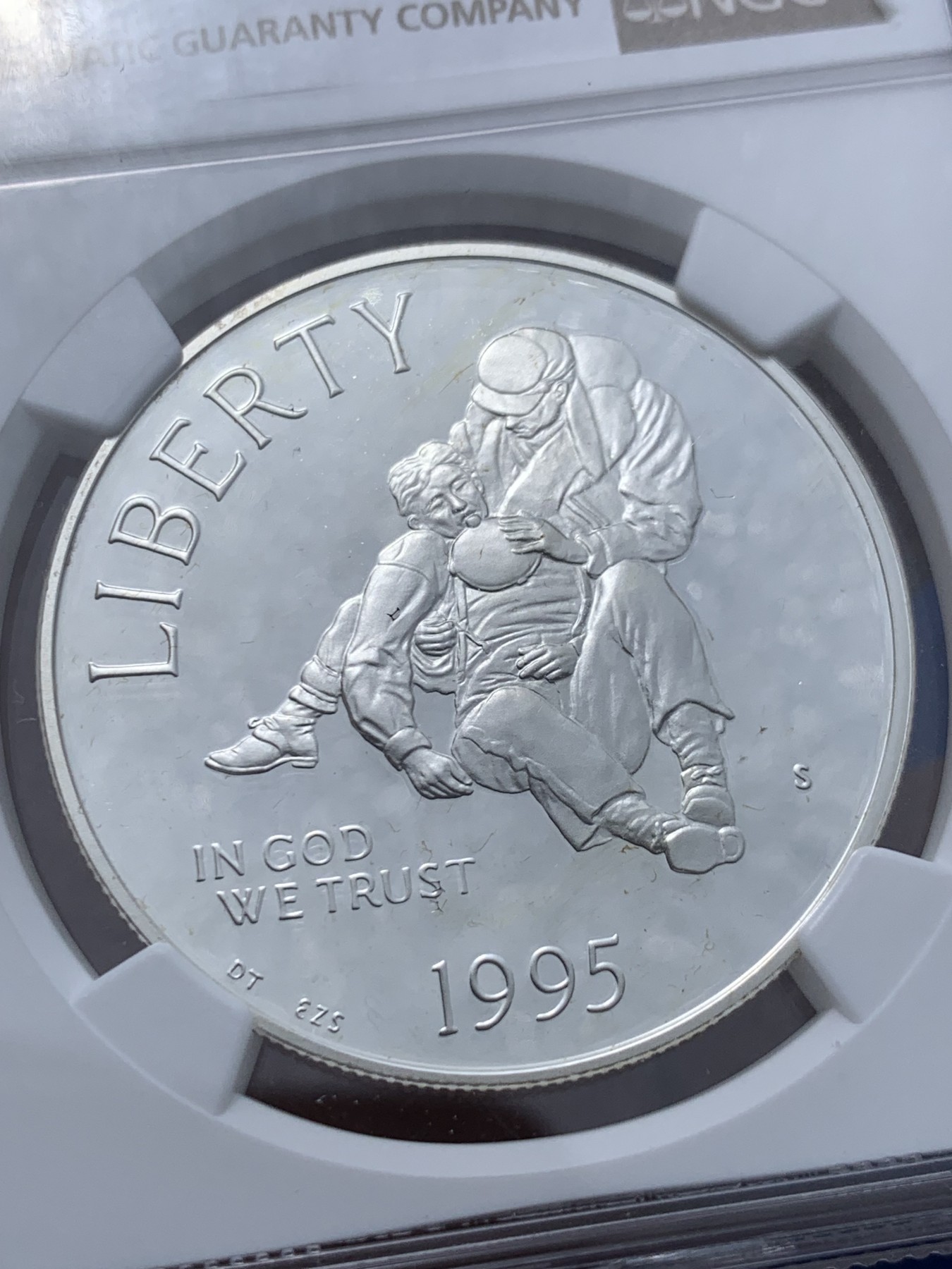 《竞宝斋》第251场-周日，周一2场连拍 (全场包邮) NGC PF69UC 美国1995年S版内战1美元大银币